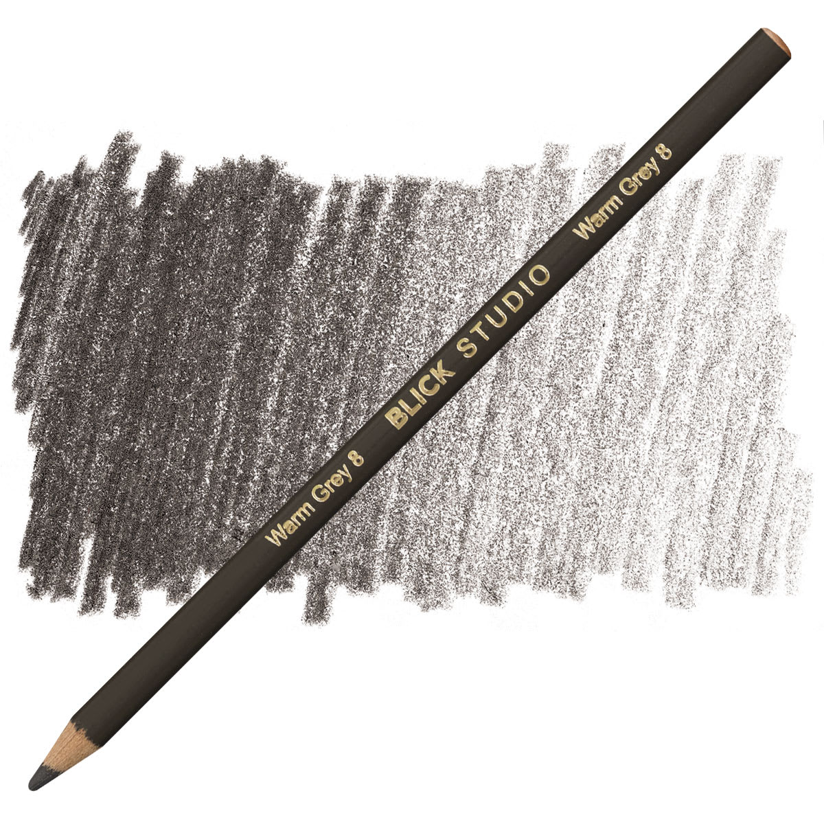 Blick Studio Artists' Colored Pencil - Warm Grey 8 pencil and swatch