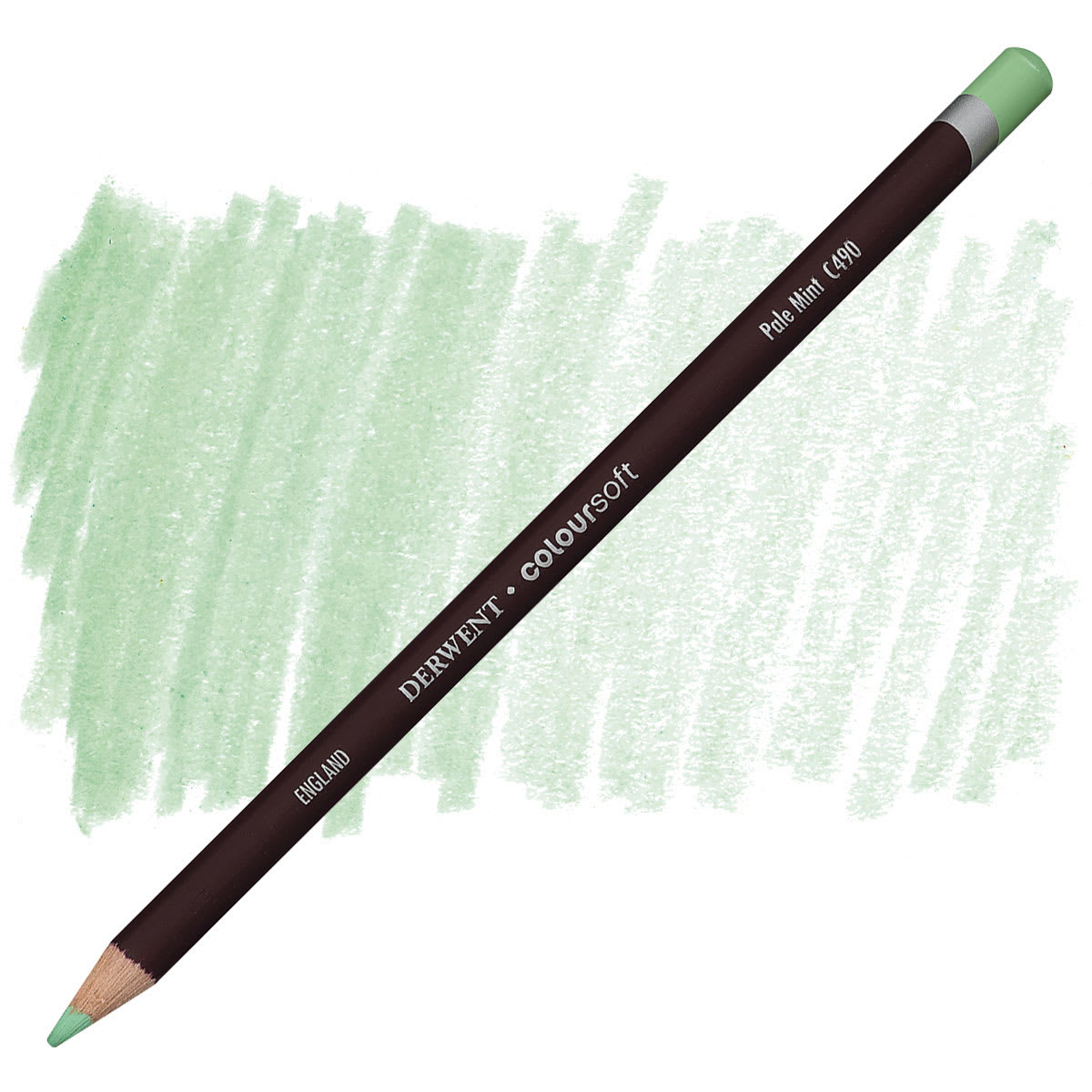 Derwent Coloursoft Pencil - Pale Mint pencil and swatch