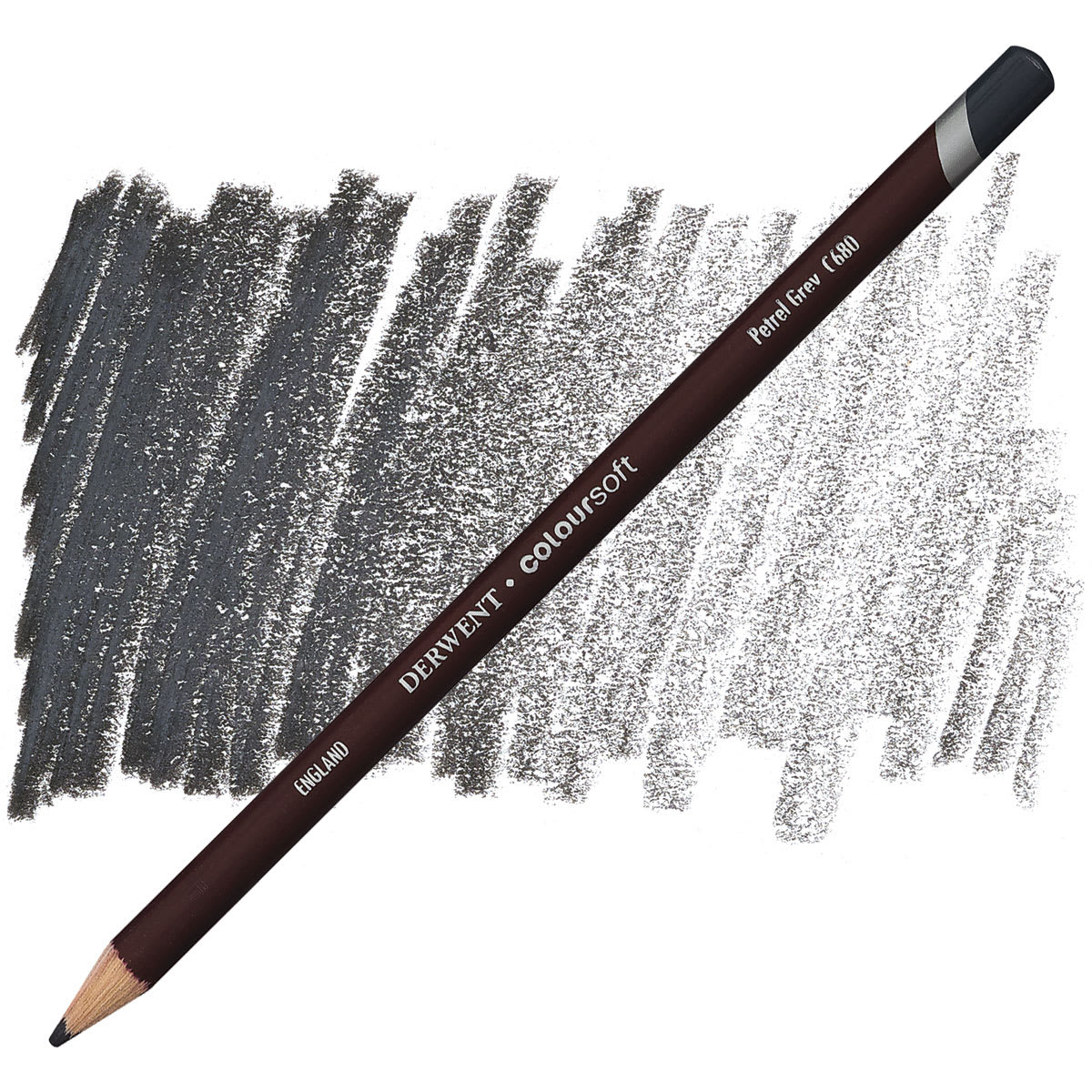 Derwent Coloursoft Pencil - Petrel Grey pencil and swatch