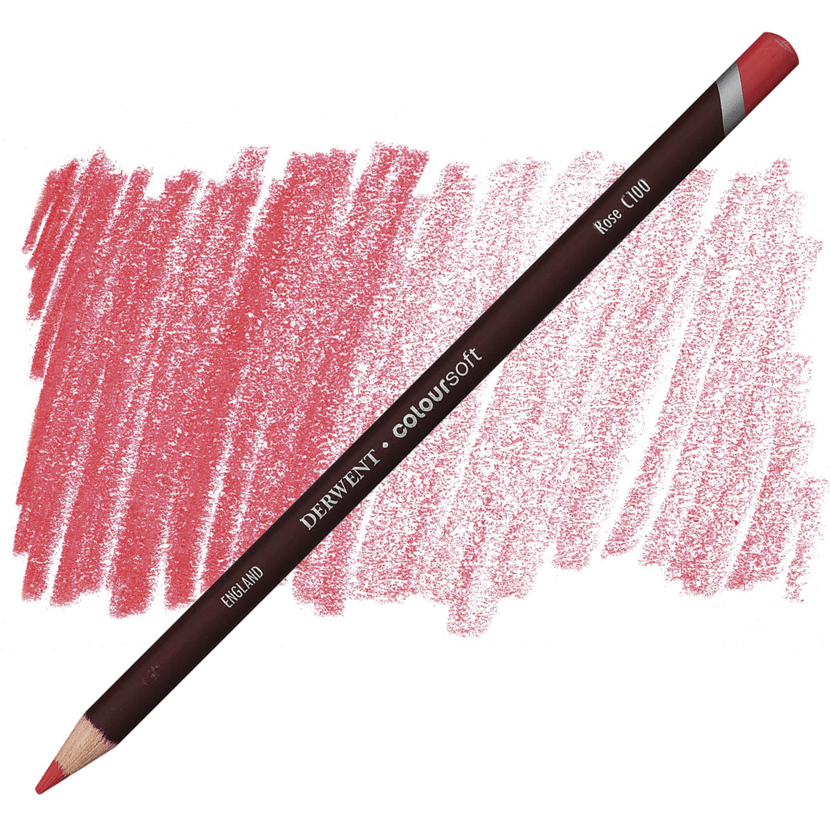 Derwent Coloursoft Pencil - Rose pencil and swatch