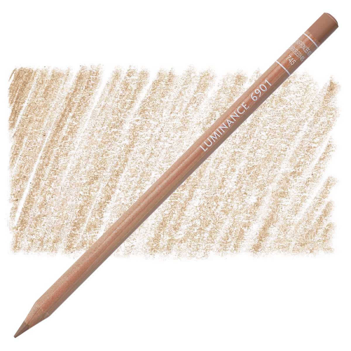 Caran d'Ache Luminance Colored Pencil - Warm Earth 40% pencil and swatch