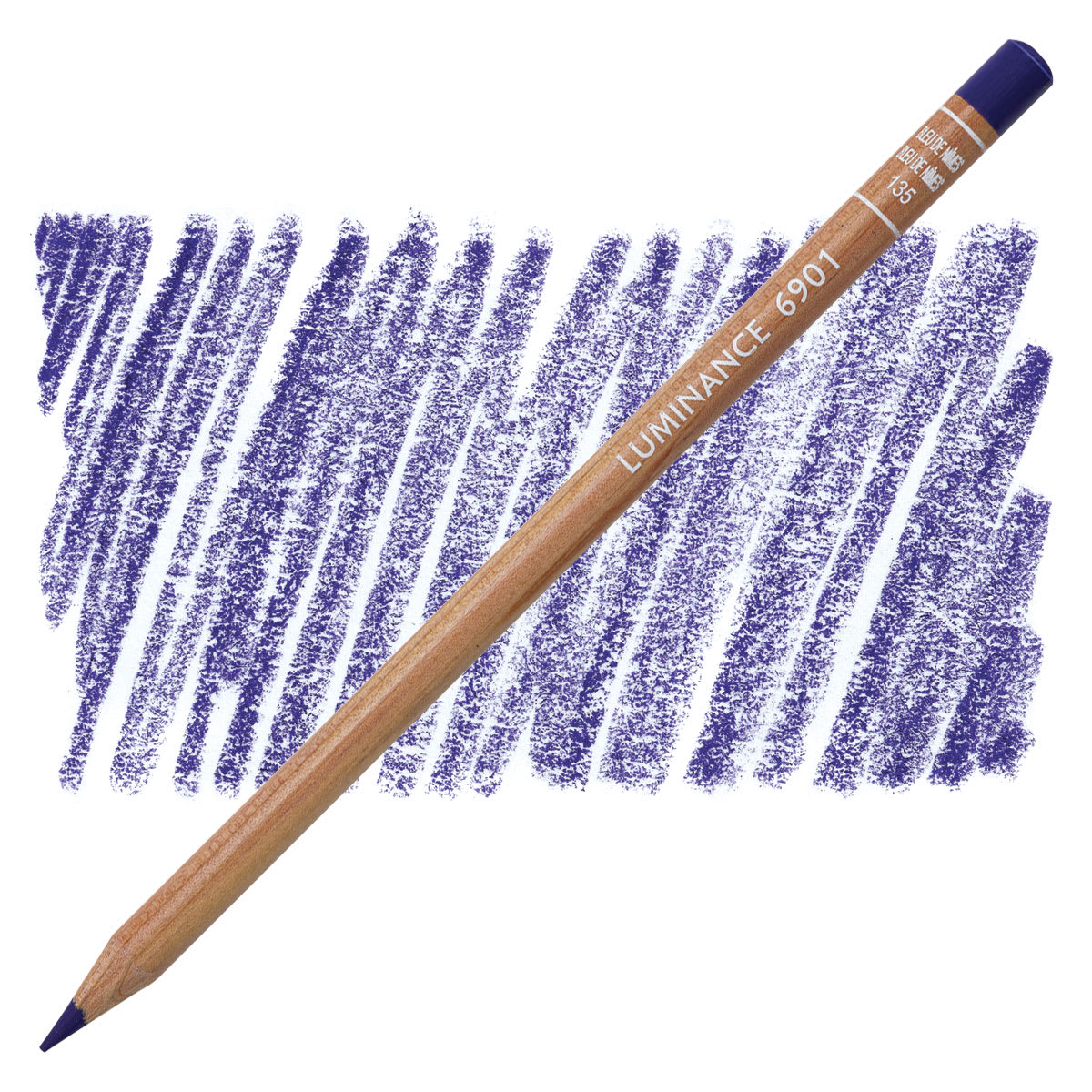 Caran d'Ache Luminance Colored Pencil - Bleu De Nimes pencil and swatch