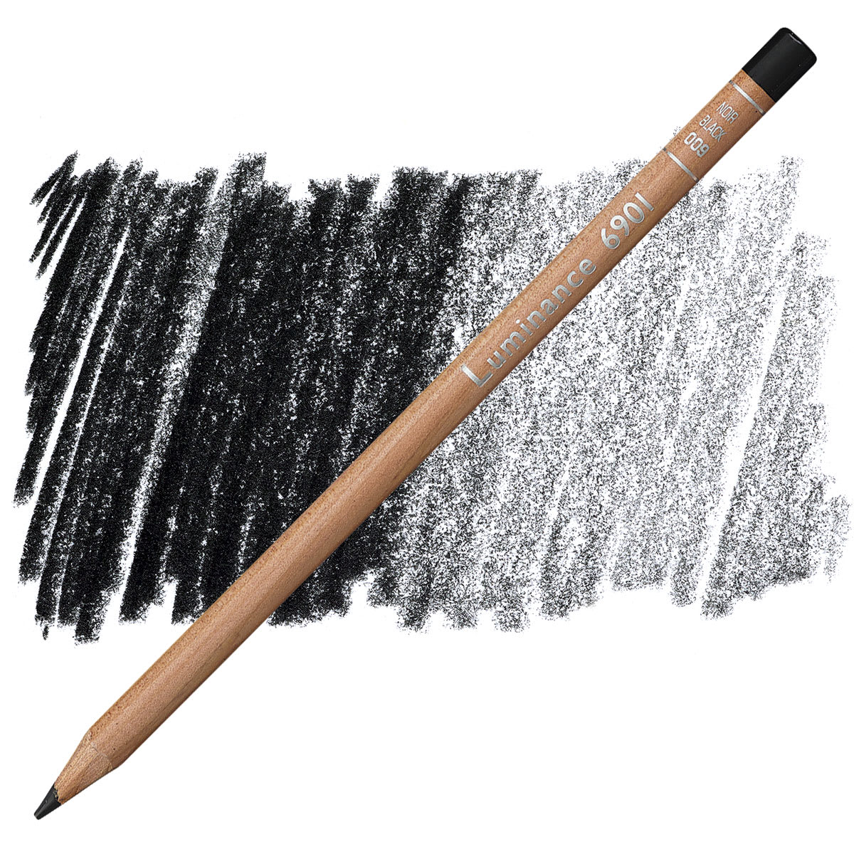 Caran d'Ache Luminance Colored Pencil - Black pencil and swatch