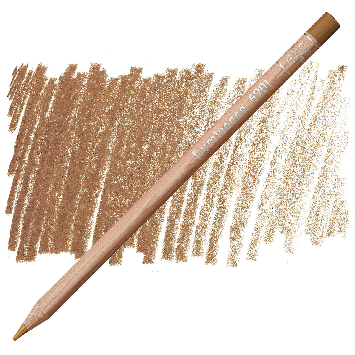 Caran d'Ache Luminance Colored Pencil - Brown Ochre pencil and swatch