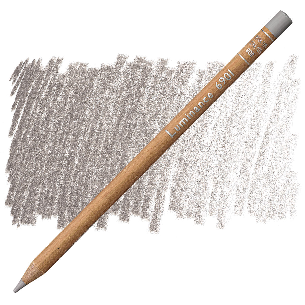 Caran d'Ache Luminance Colored Pencil - Sepia 10% pencil and swatch