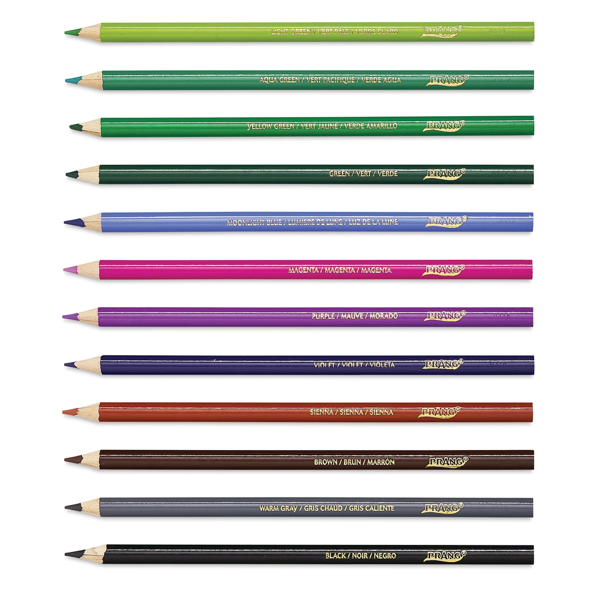 Prang Colored Pencils - Assorted Colors, Set of 24, second half of included colors