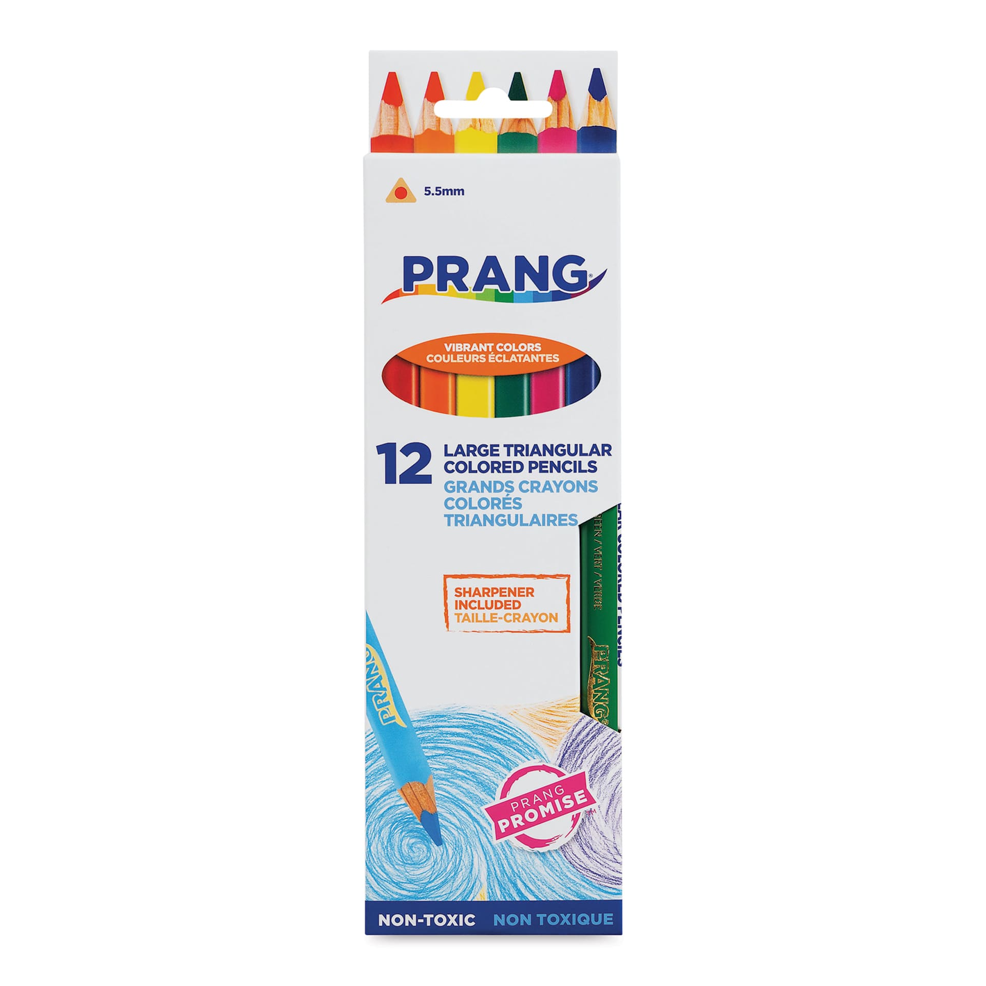 Prang Large Triangular Colored Pencils - Set of 12, front of the packaging