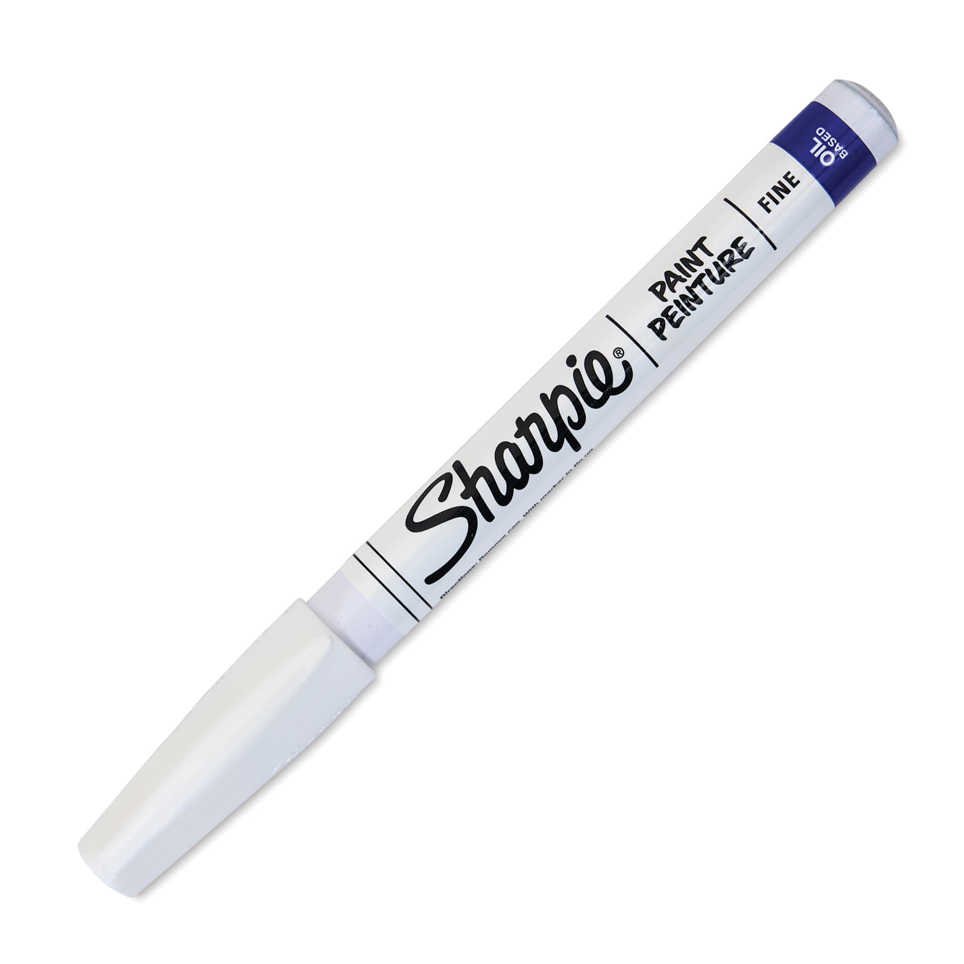 Sharpie Oil-Based Paint Marker - White, Fine Point, cap on