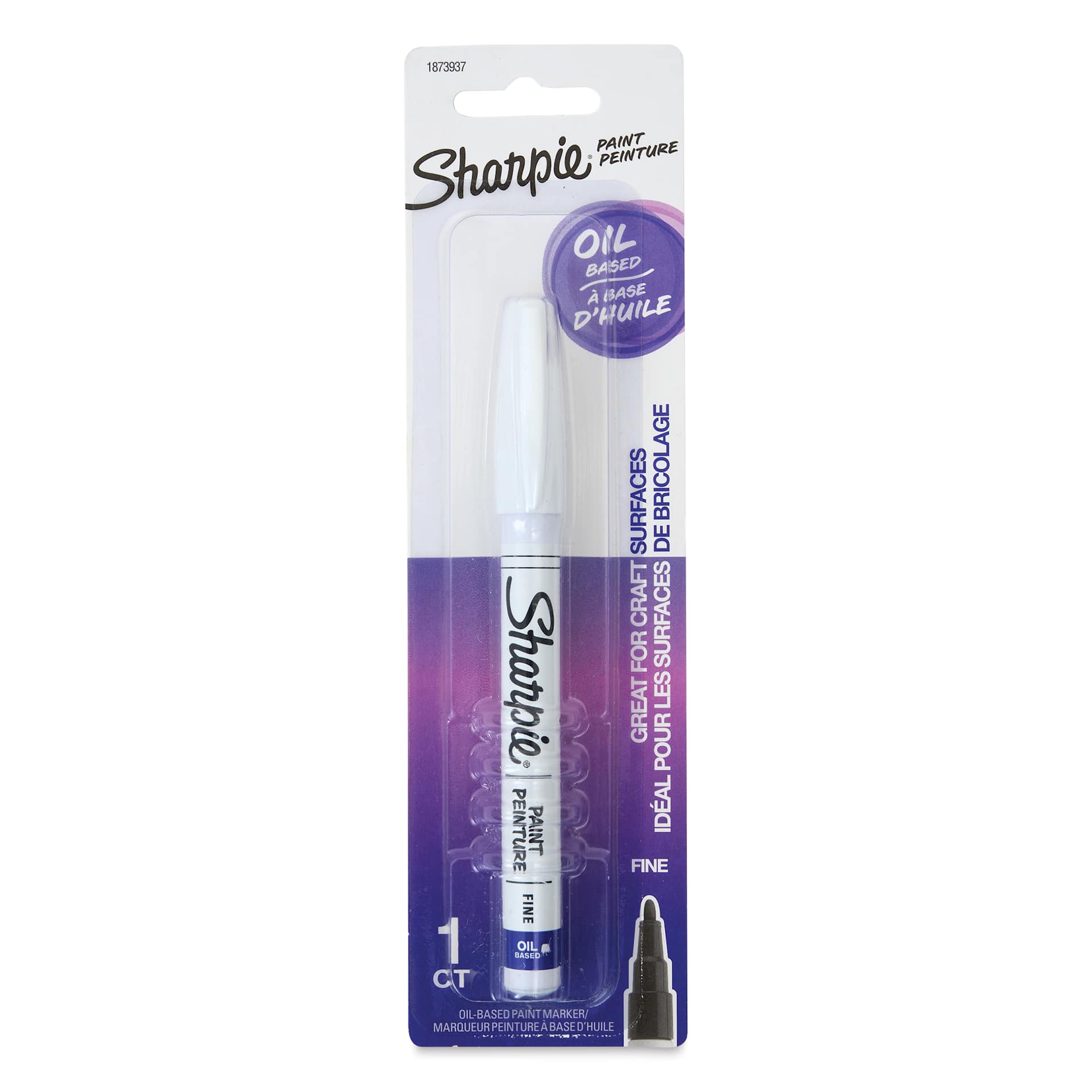 Sharpie Oil-Based Paint Marker - White, Fine Point, front of the packaging