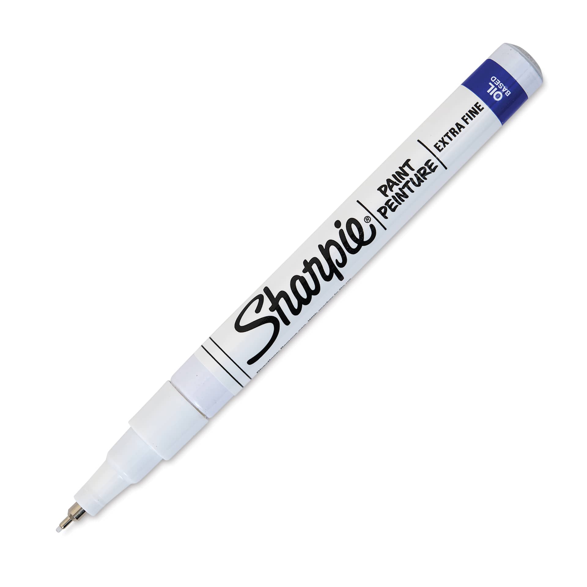 Sharpie Oil-Based Paint Marker - White, Extra Fine Point, cap on