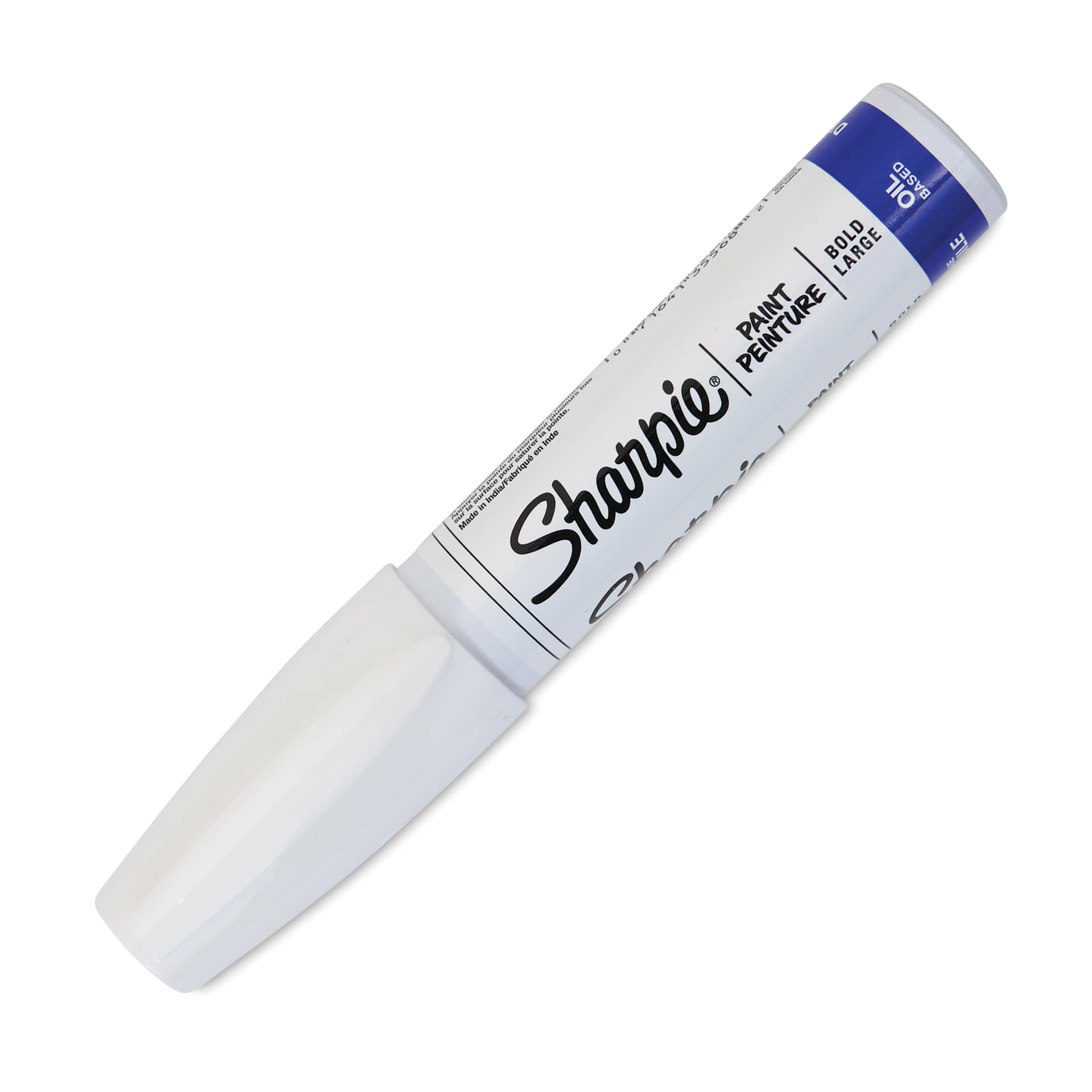 Sharpie Oil-Based Paint Marker - White, Broad Point, cap on