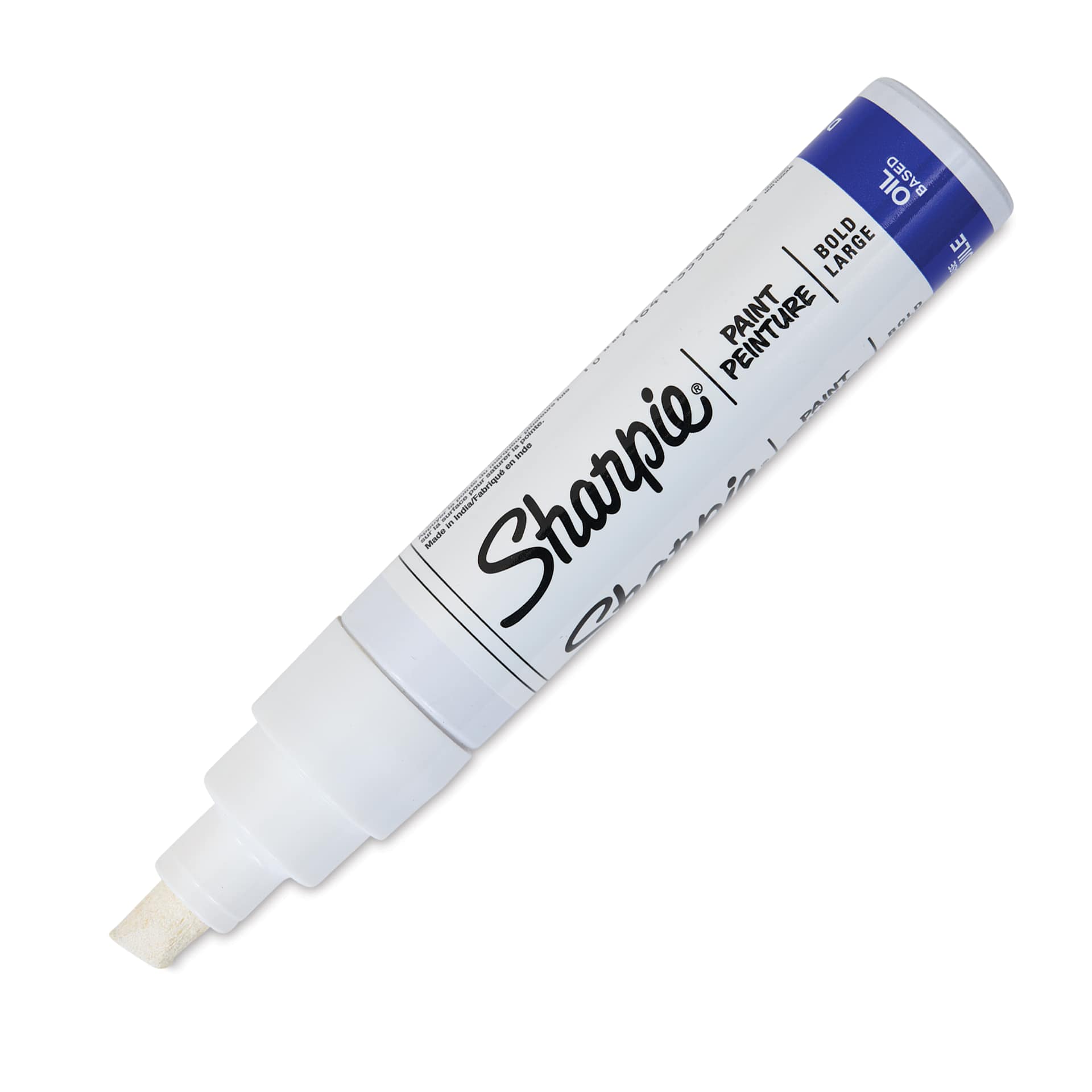 Sharpie Oil-Based Paint Marker - White, Broad Point, cap off