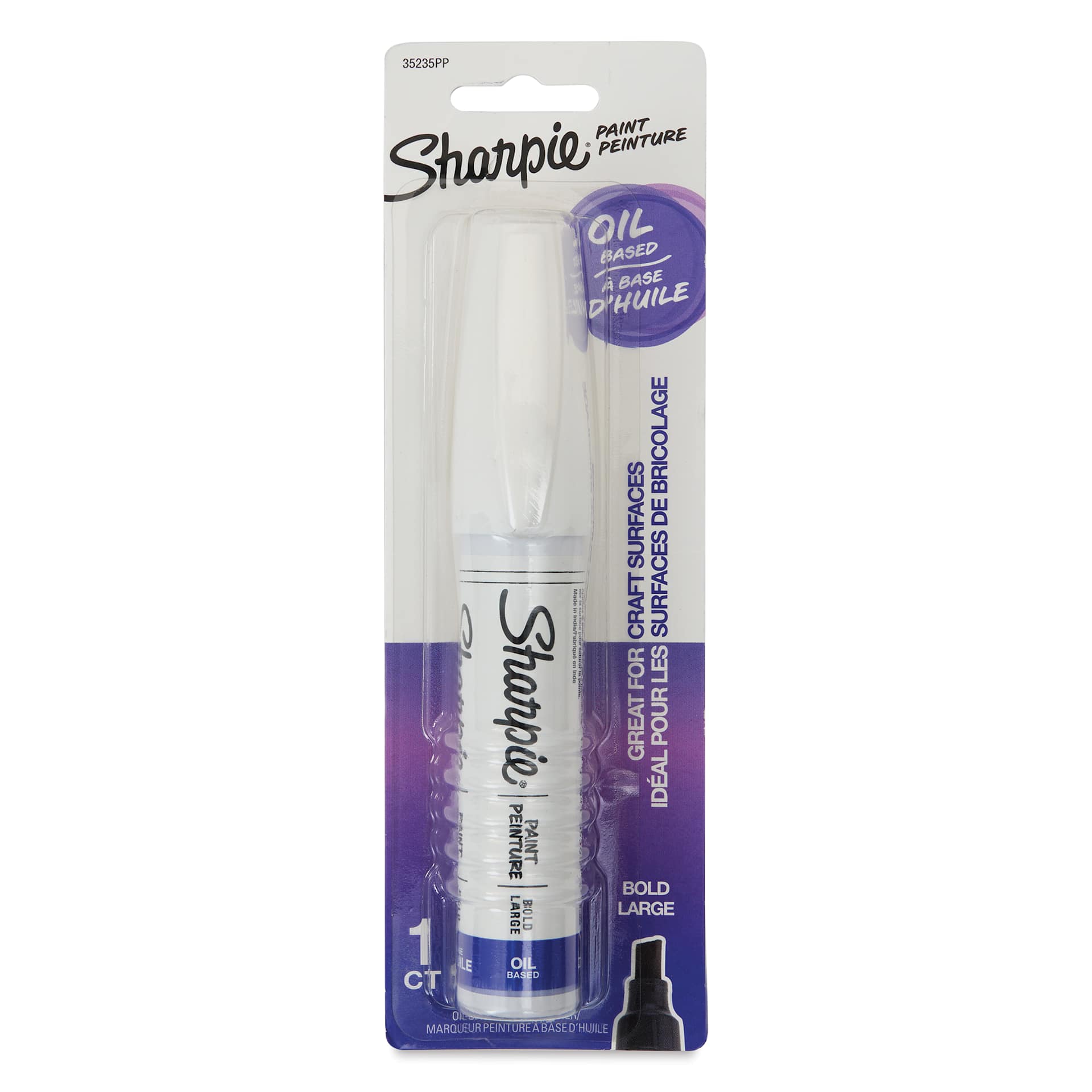 Sharpie Oil-Based Paint Marker - White, Broad Point, front of the packaging
