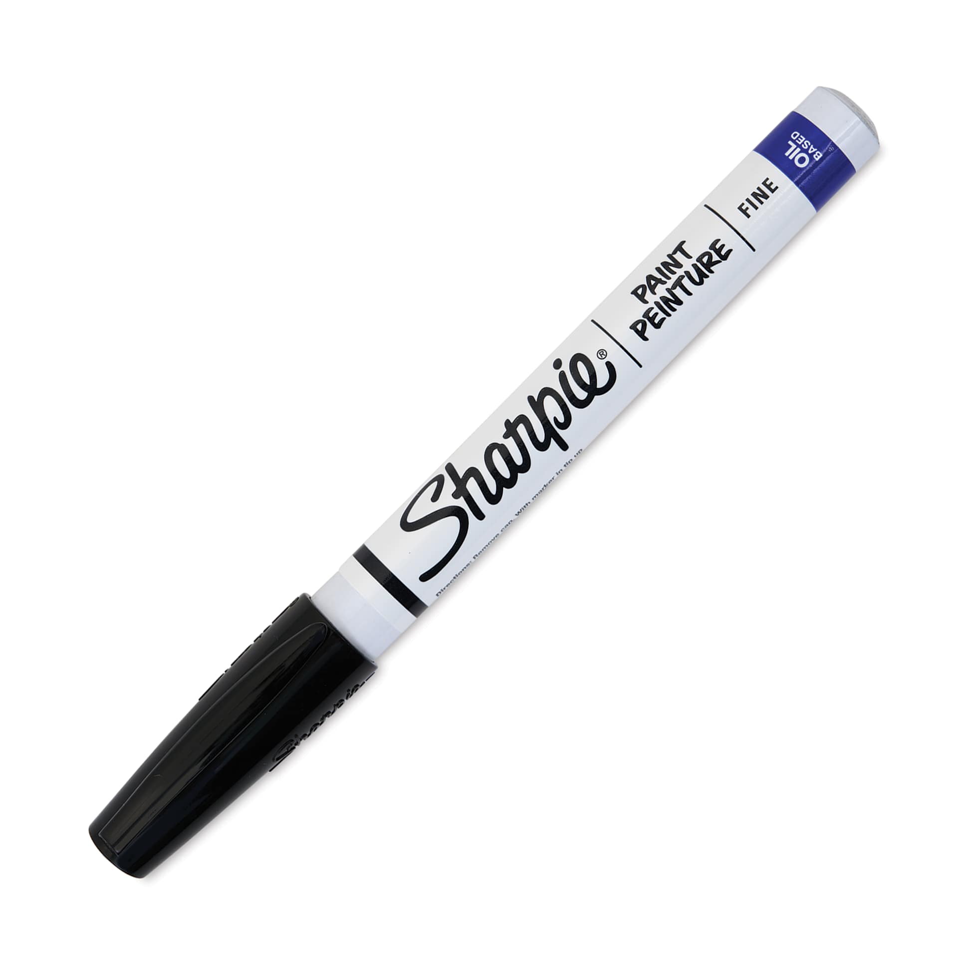 Sharpie Oil-Based Paint Marker - Black, Fine Point, cap on
