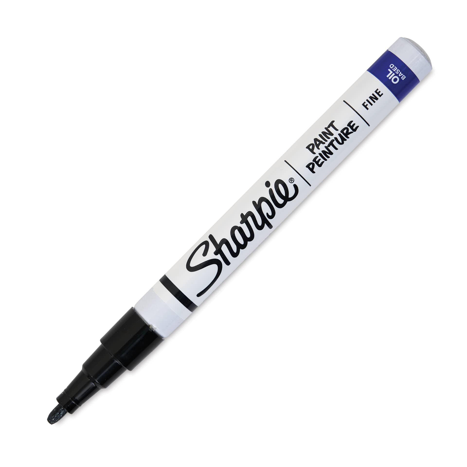 Sharpie Oil-Based Paint Marker - Black, Fine Point, cap off
