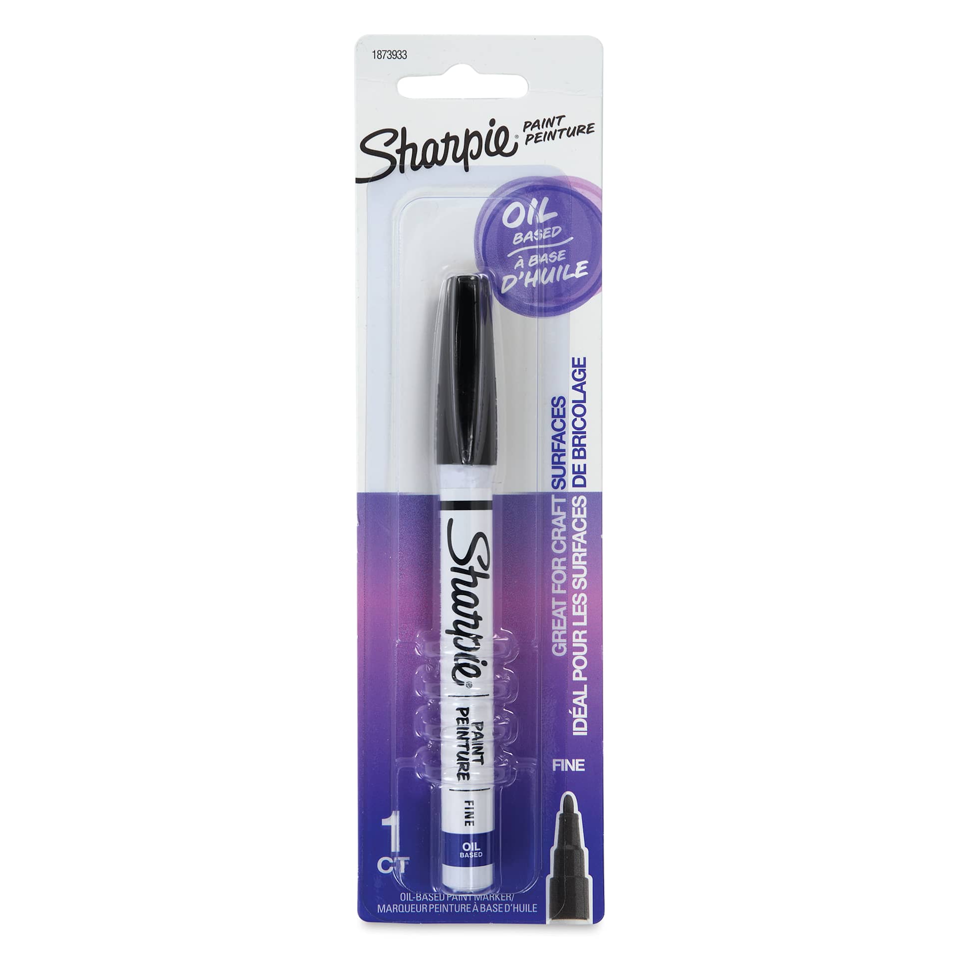 Sharpie Oil-Based Paint Marker - Black, Fine Point, front of the packaging
