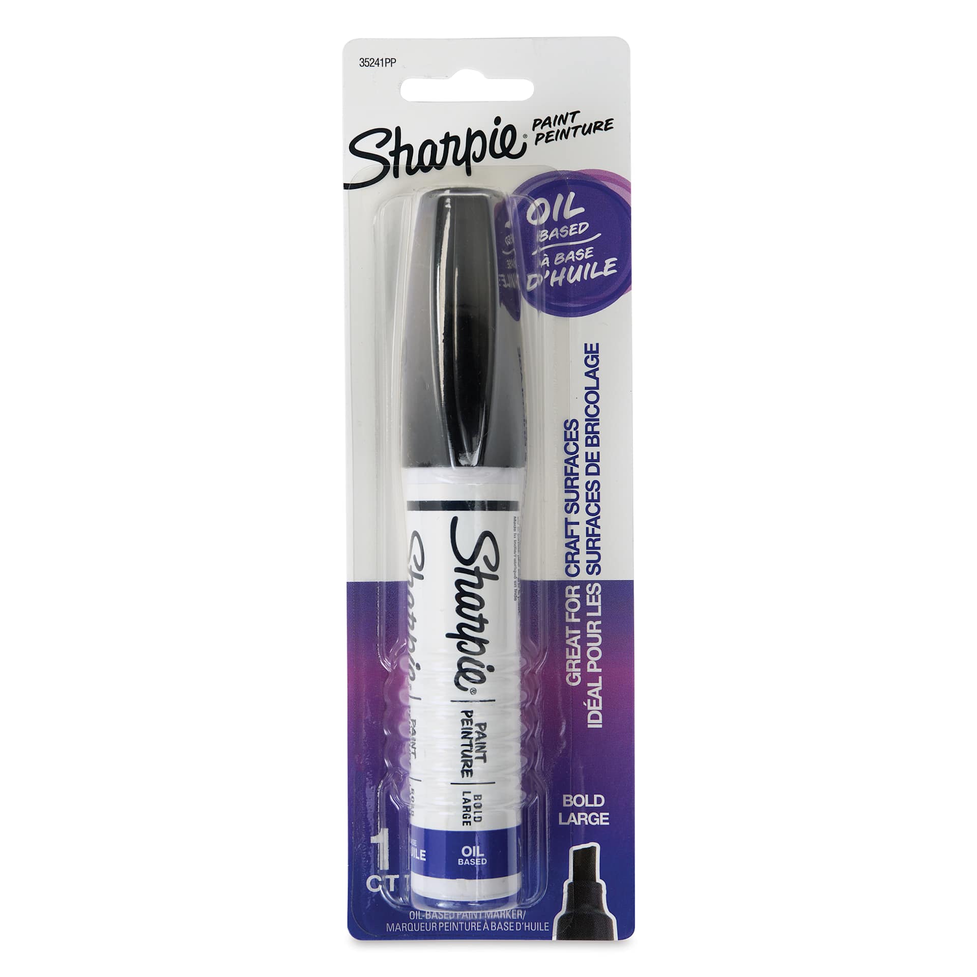 Sharpie Oil-Based Paint Marker - Black, Bold Point, front of the packaging