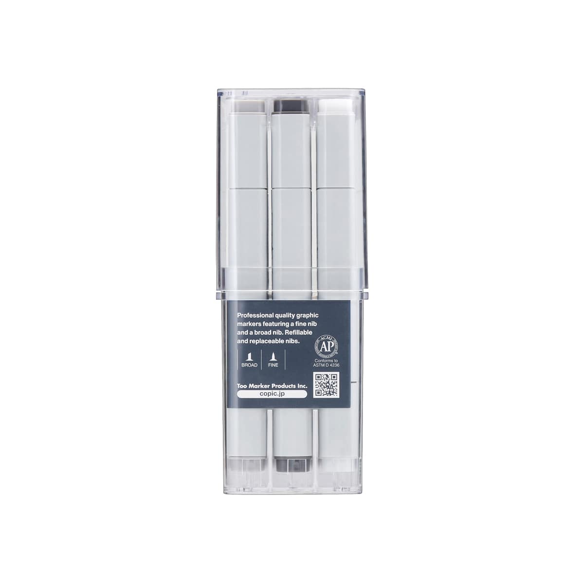 Copic Classic Marker - Set of 12, Toner Gray