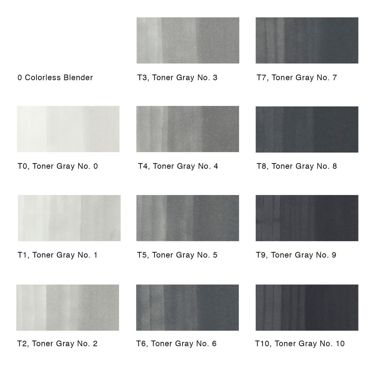 Copic Classic Marker - Set of 12, Toner Gray