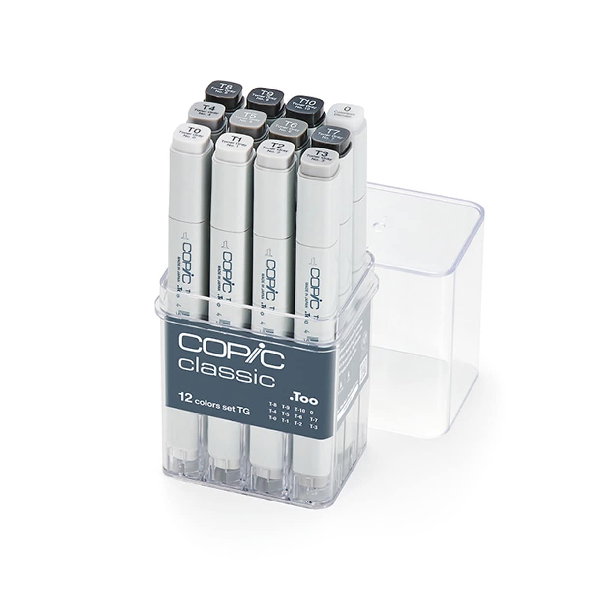 Copic Classic Marker - Set of 12, Toner Gray