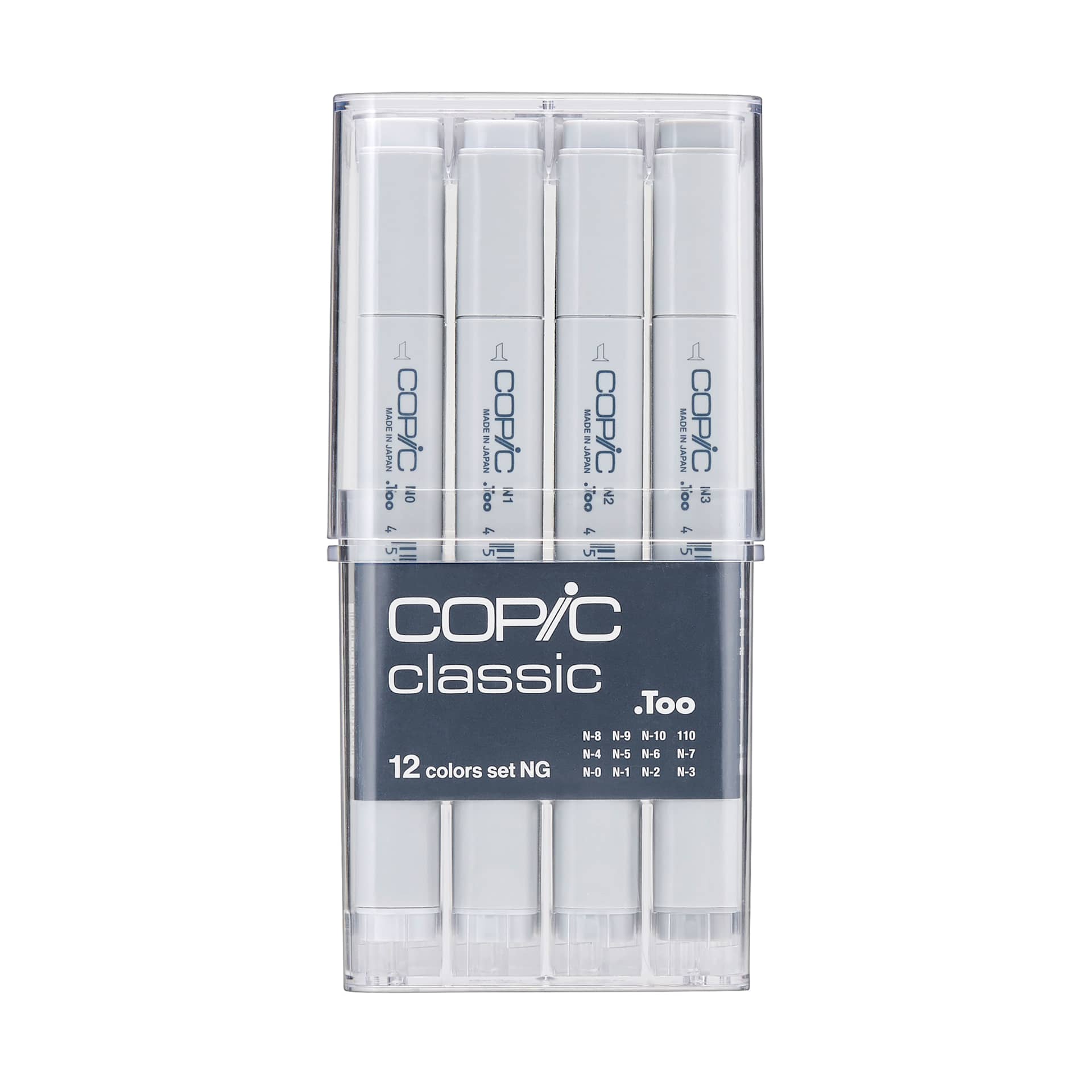 Copic Classic Marker - Set of 12, Neutral Gray
