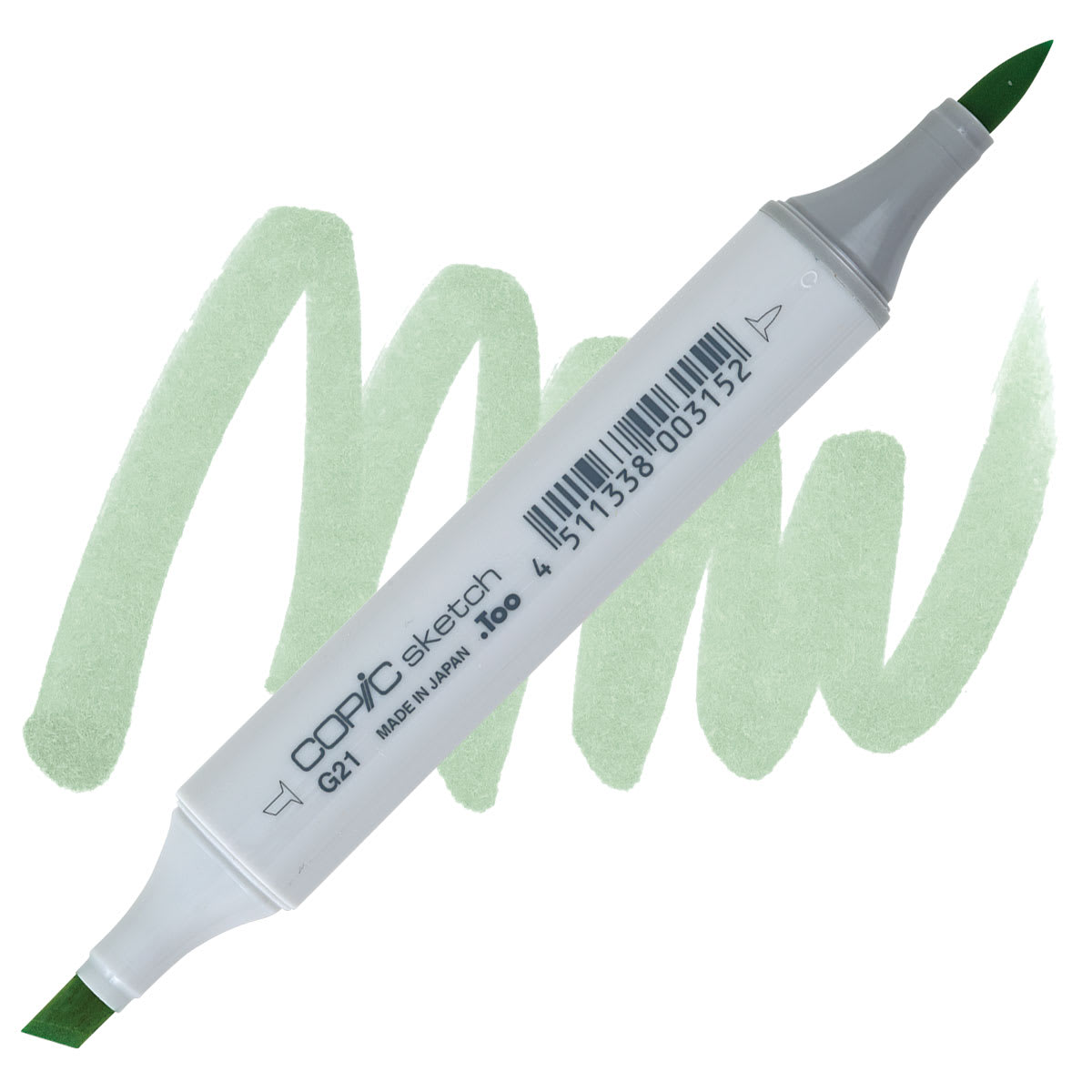 Copic Sketch Marker - Lime Green G21 marker and swatch