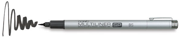Copic Multiliner SP Pen - Brush Size, Drawn out