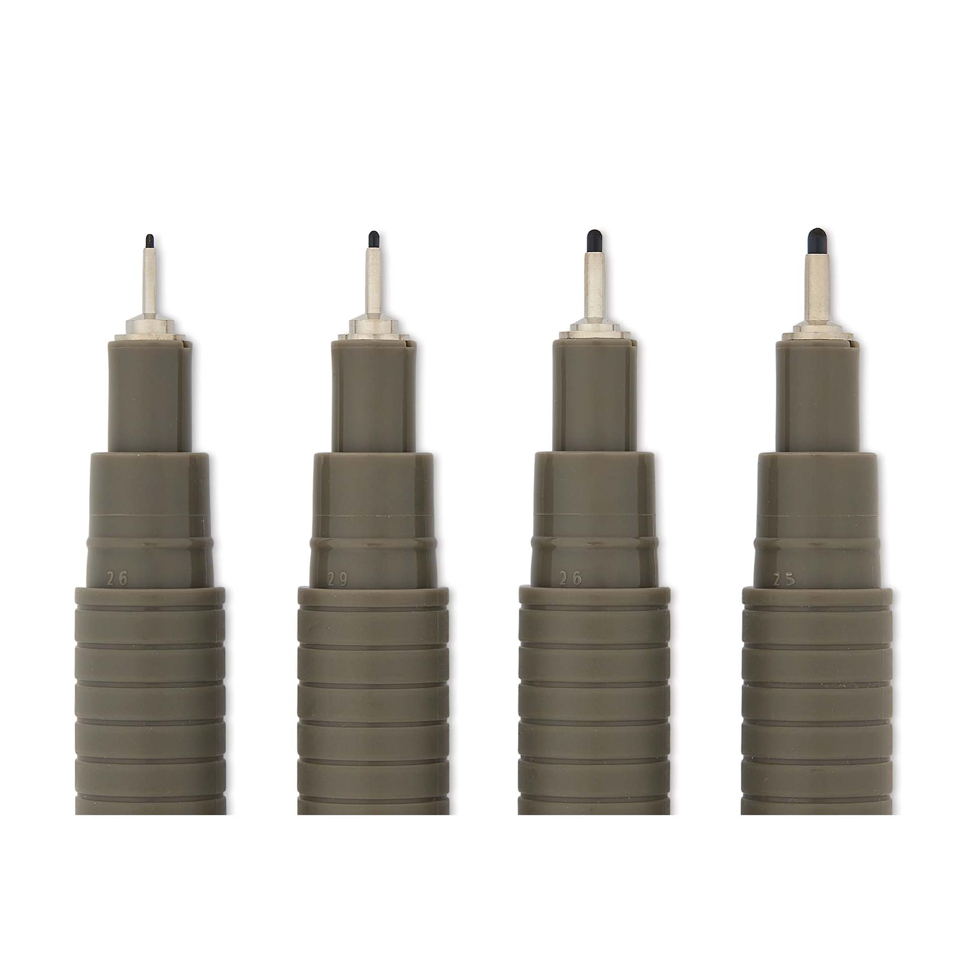Artline Drawing Pens - Wallet Set of 4, Sepia, close up