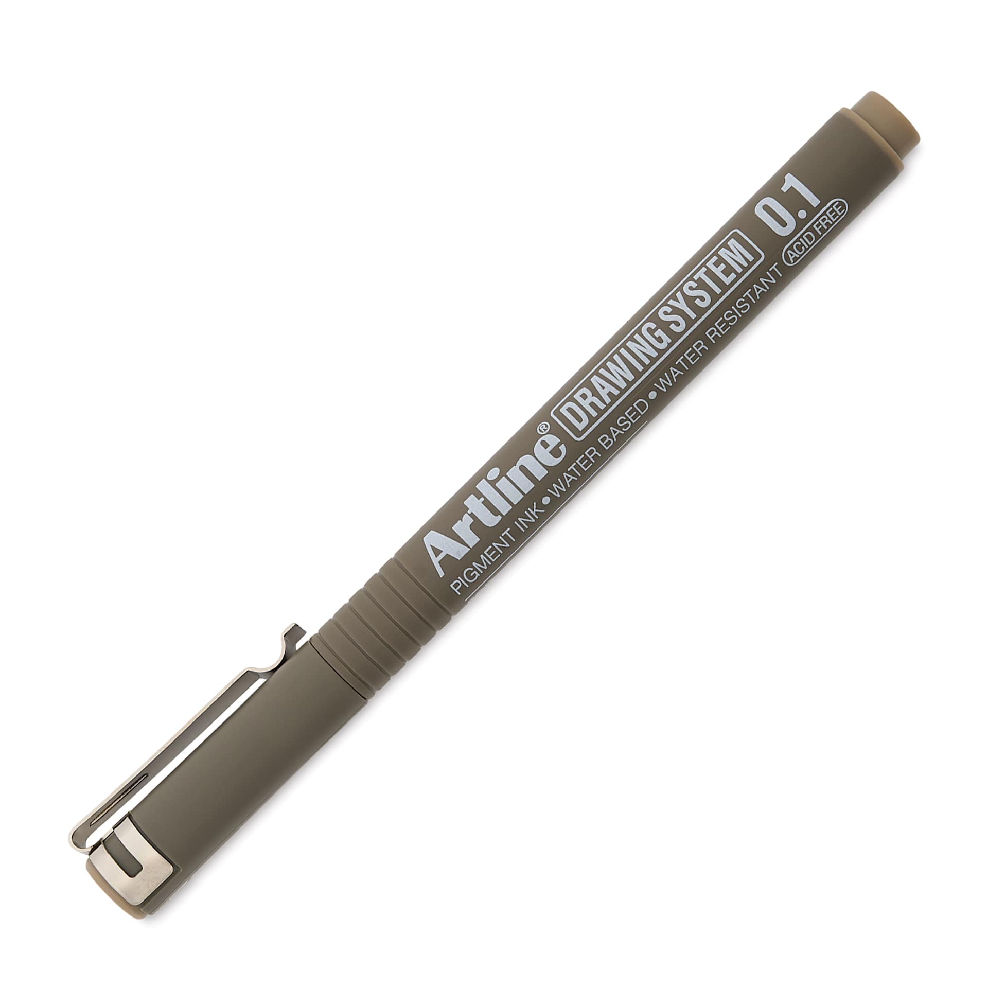 Artline Drawing Pen - Pale Brown, 0.1 mm Tip, capped