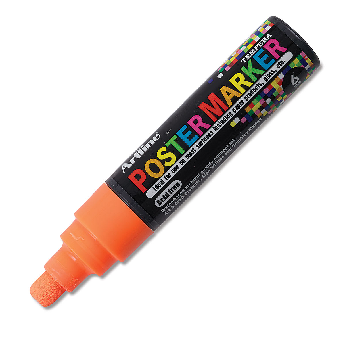 Artline Poster Markers - 6 mm Tip, Fluorescent Orange