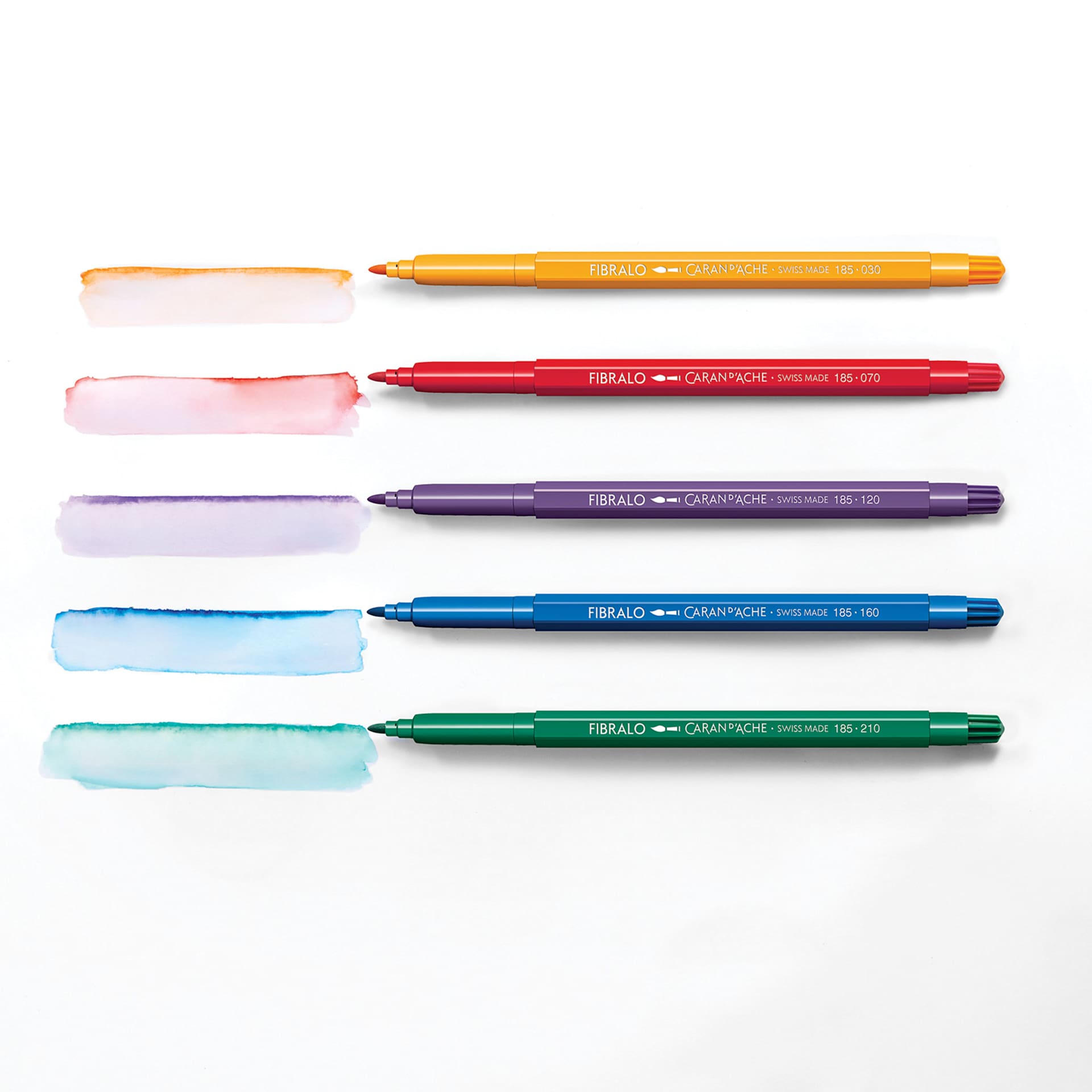 Caran d'Ache Fibralo Marker, markers next to blended colors