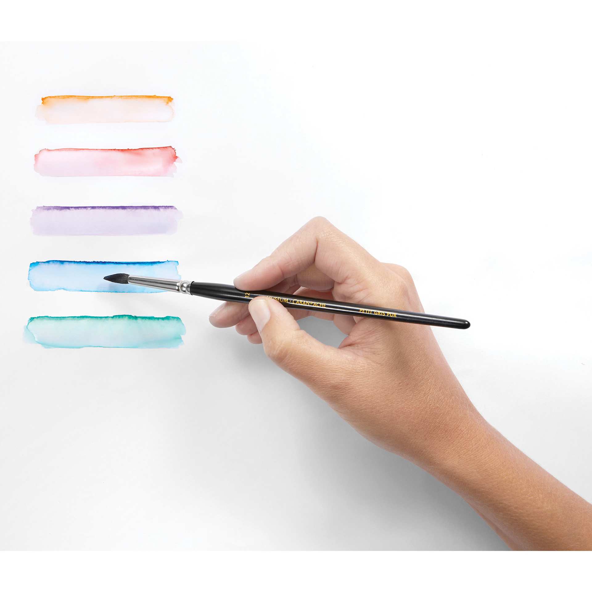 Caran d'Ache Fibralo Marker, brush in hand blending colors