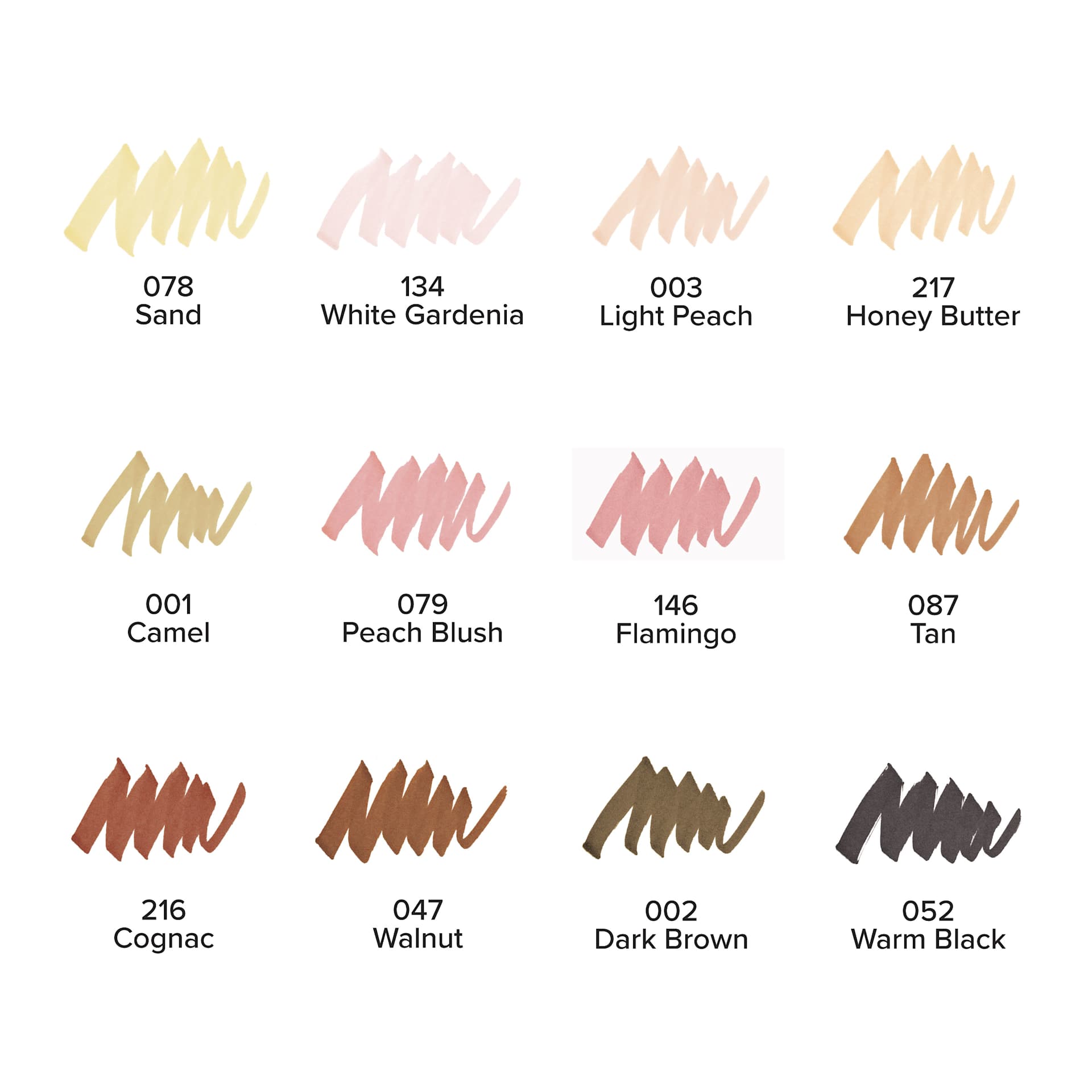 Blick Studio Double-Ended Alcohol Art Markers - Portrait Colors, Set of 12, swatches