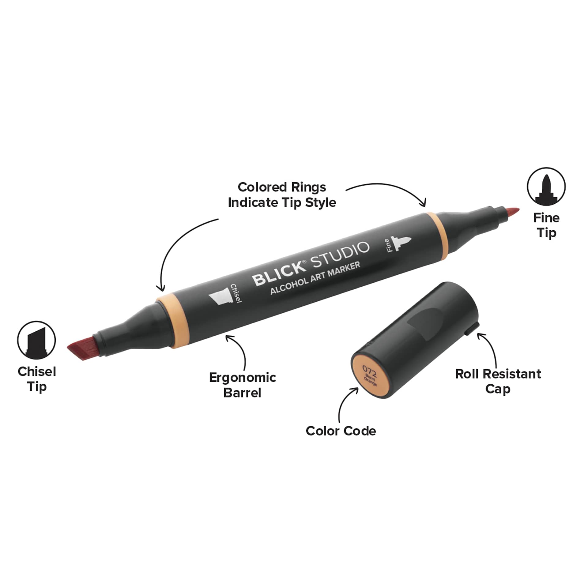 Blick Studio Double-Ended Alcohol Art Marker Guide
