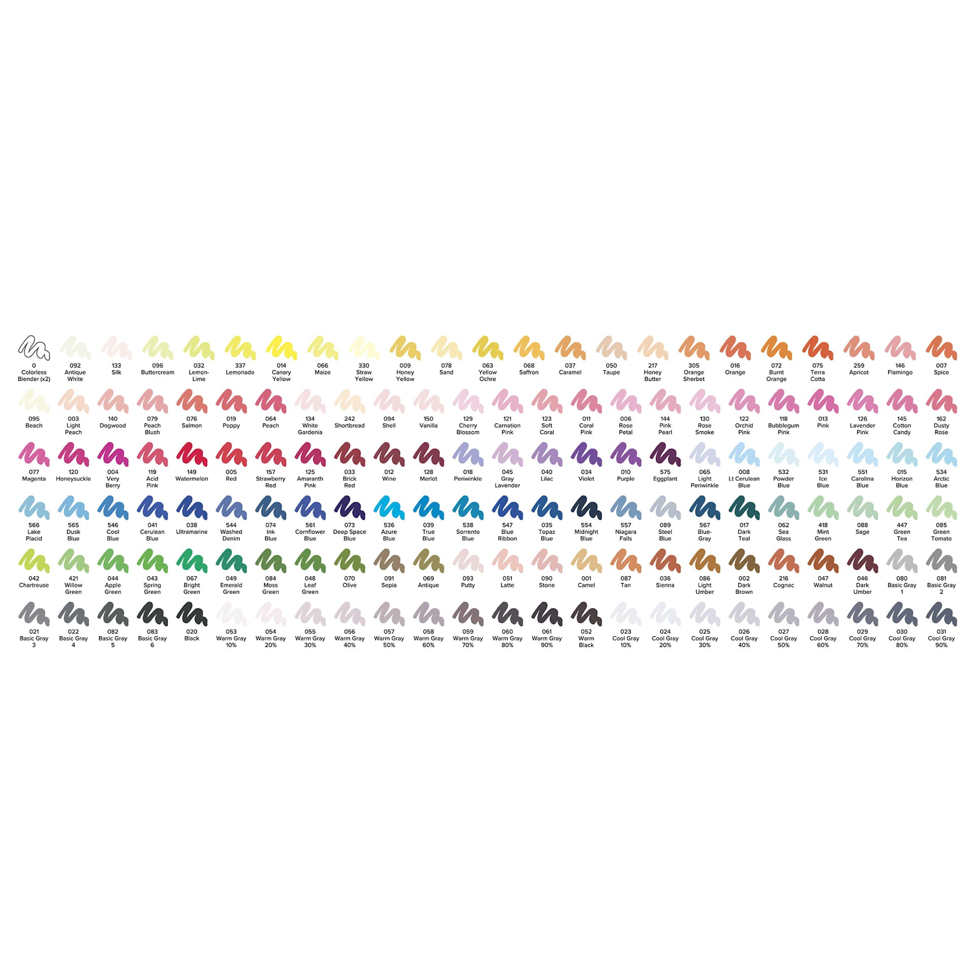 Blick Studio Double-Ended Alcohol Art Markers - Assorted Colors, Set of 144, swatches