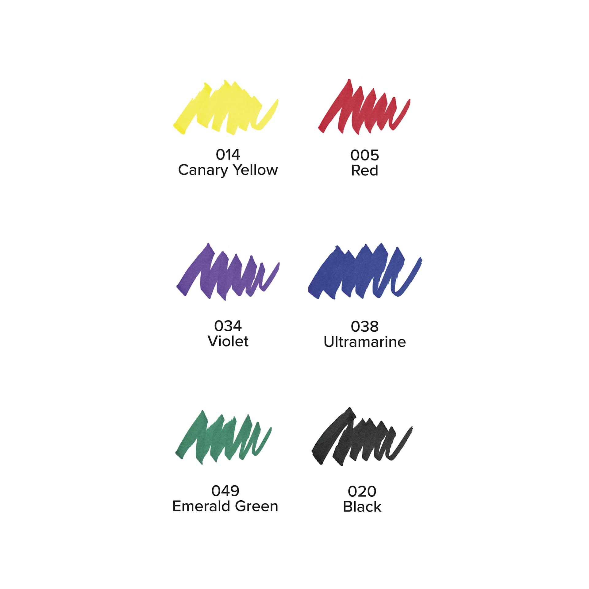 Blick Studio Double-Ended Alcohol Art Markers - Assorted Colors, Set of 6, swatches