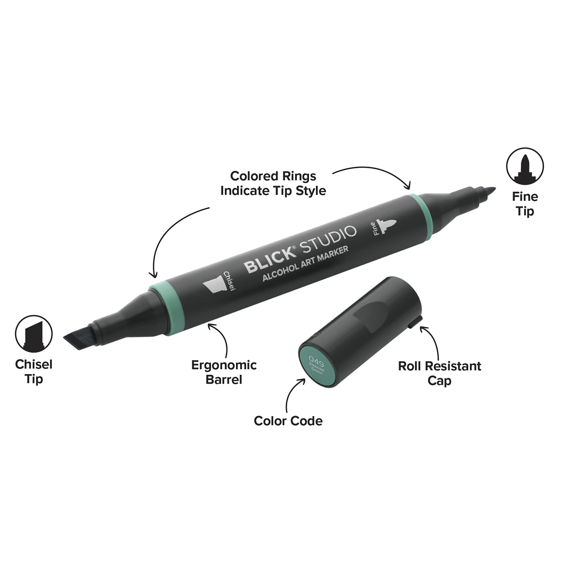 Blick Studio Double-Ended Alcohol Art Marker Guide