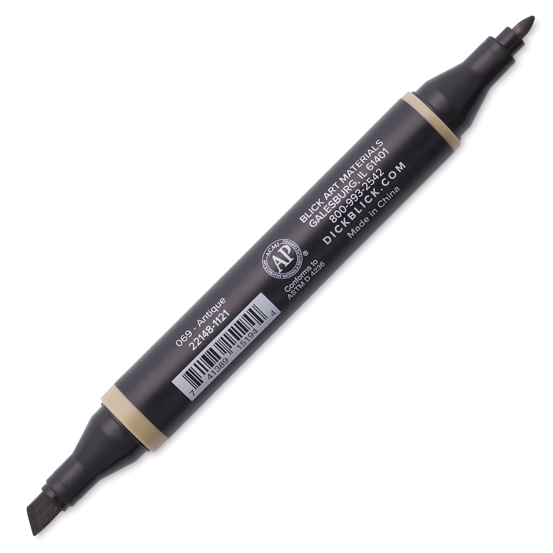 Blick Studio Alcohol Art Marker - 069 Antique, marker with caps off