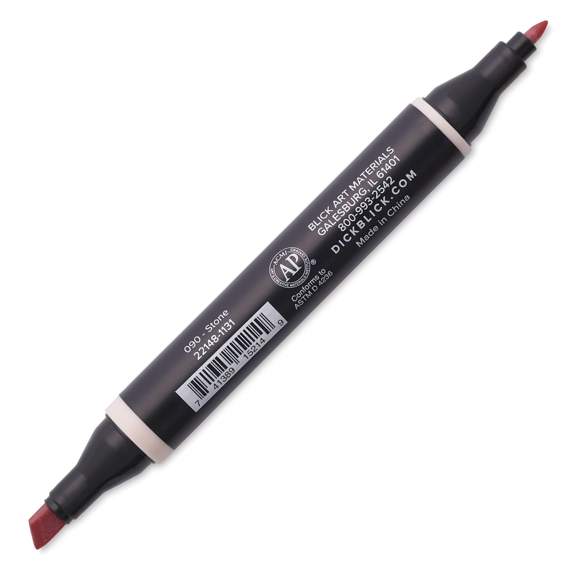 Blick Studio Alcohol Art Marker - 090 Stone, marker with caps off