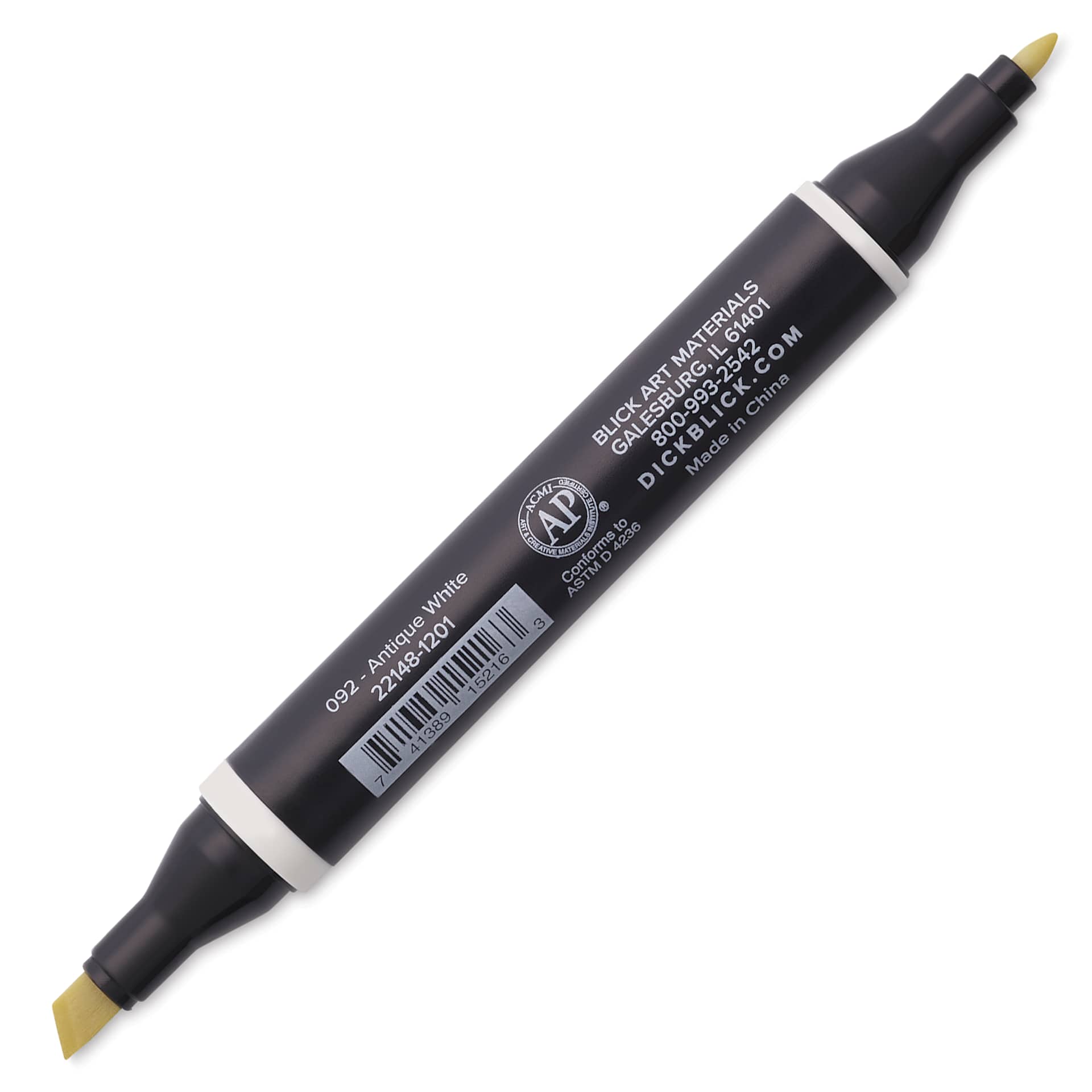 Blick Studio Alcohol Art Marker - 092 Antique White, marker with caps off