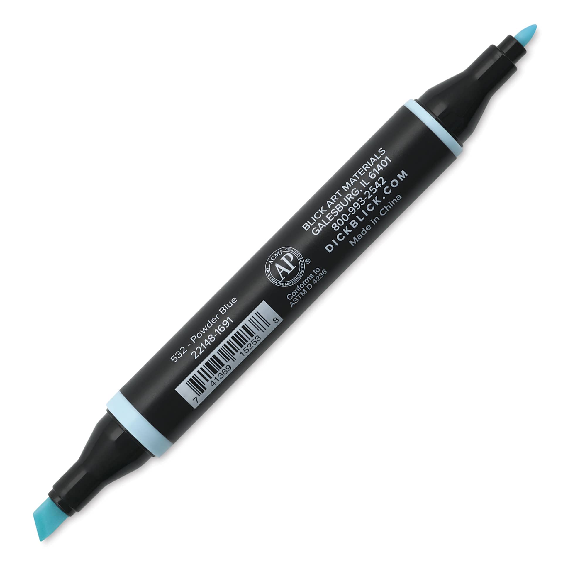 Blick Studio Alcohol Art Marker - 532 Powder Blue, caps off