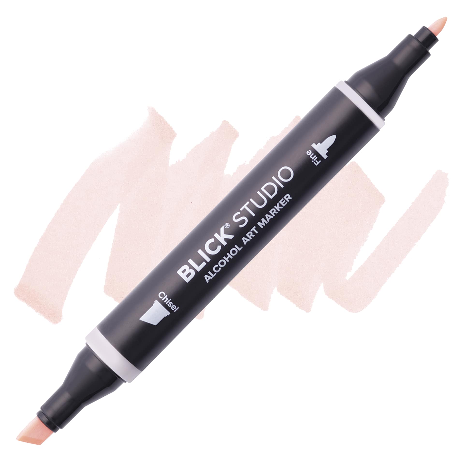 Blick Studio Alcohol Art Marker - 134 White Gardenia, swatch and marker