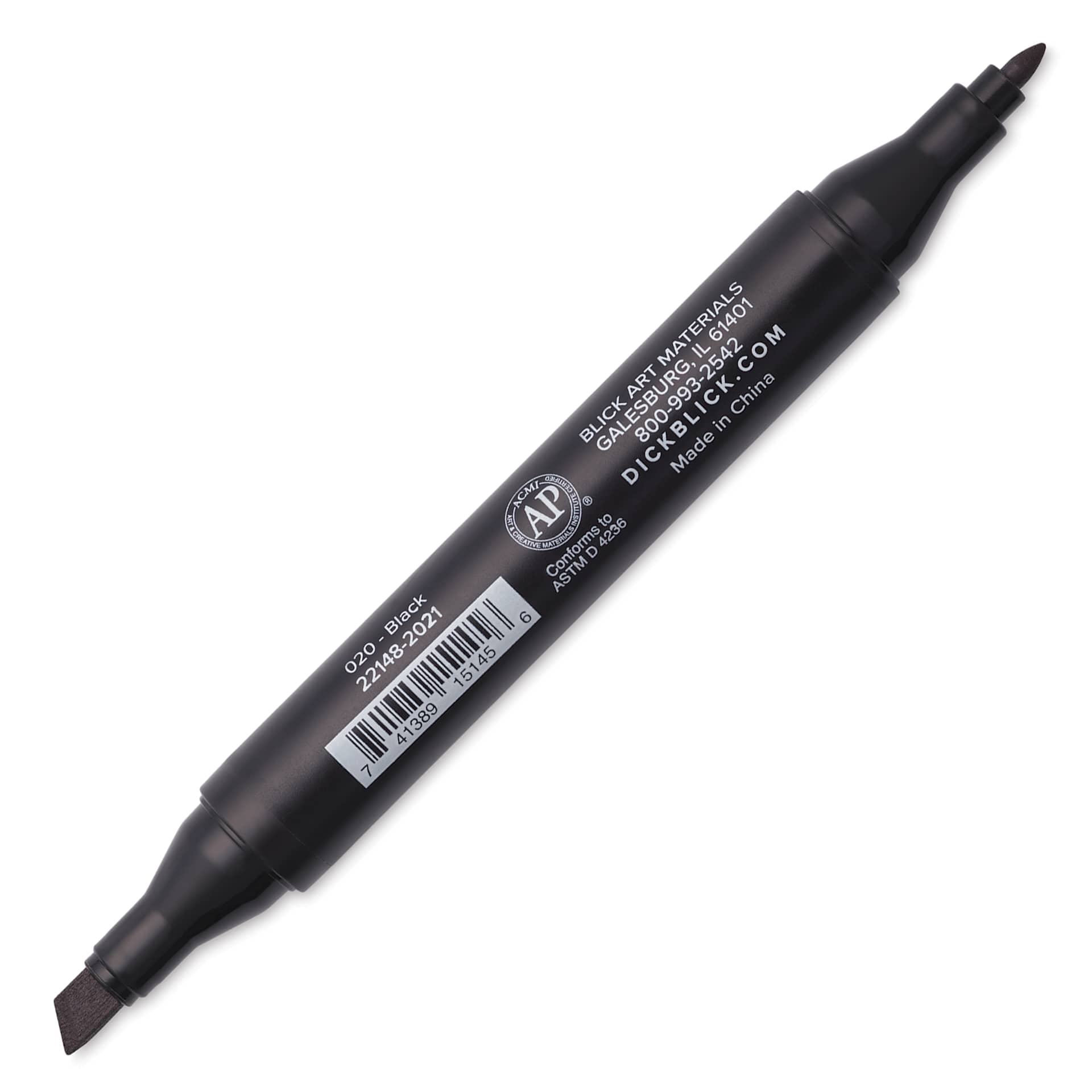 Blick Studio Alcohol Art Marker - 020 Black, marker with caps off