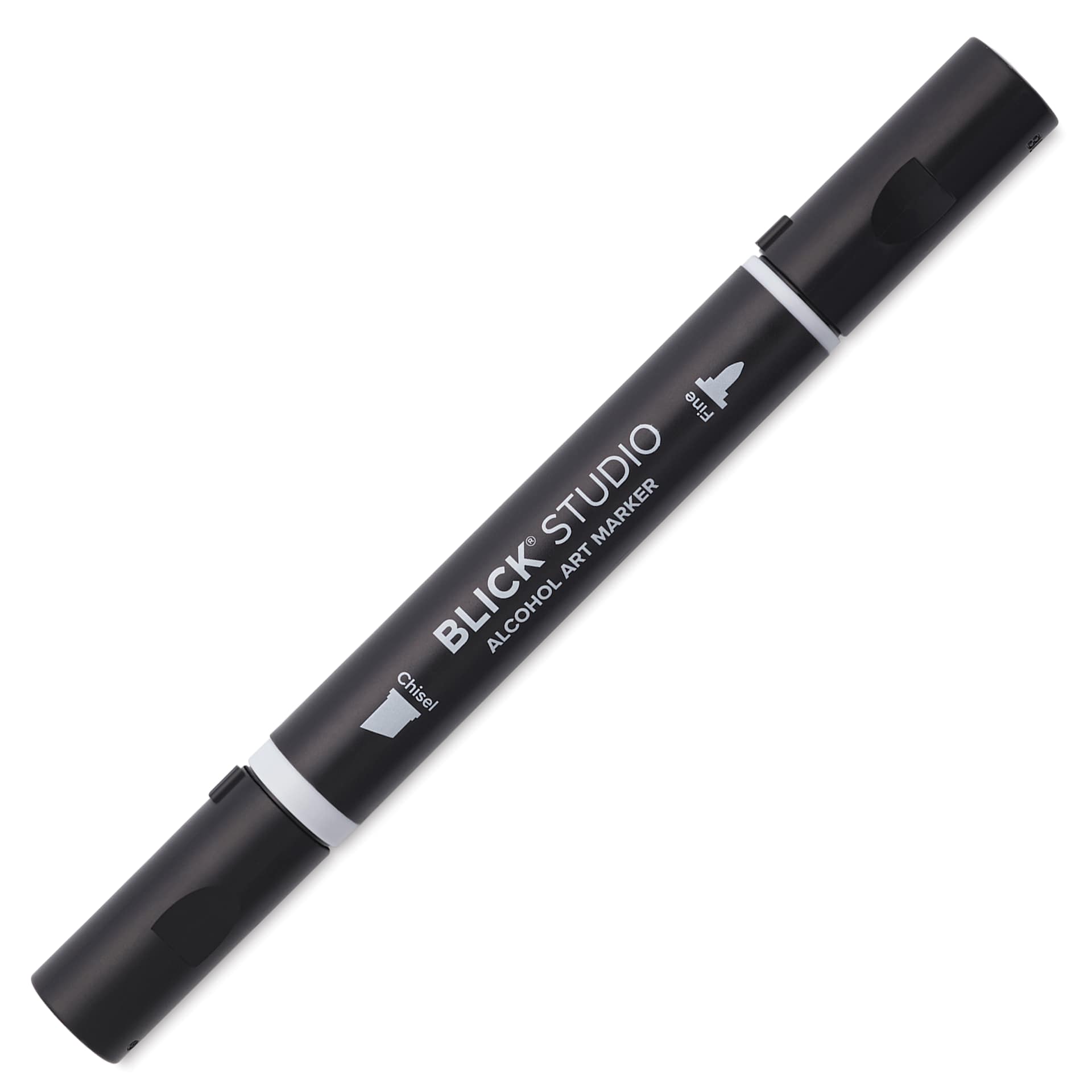 Blick Studio Alcohol Art Marker - 027 Cool Gray 50%, marker with caps on