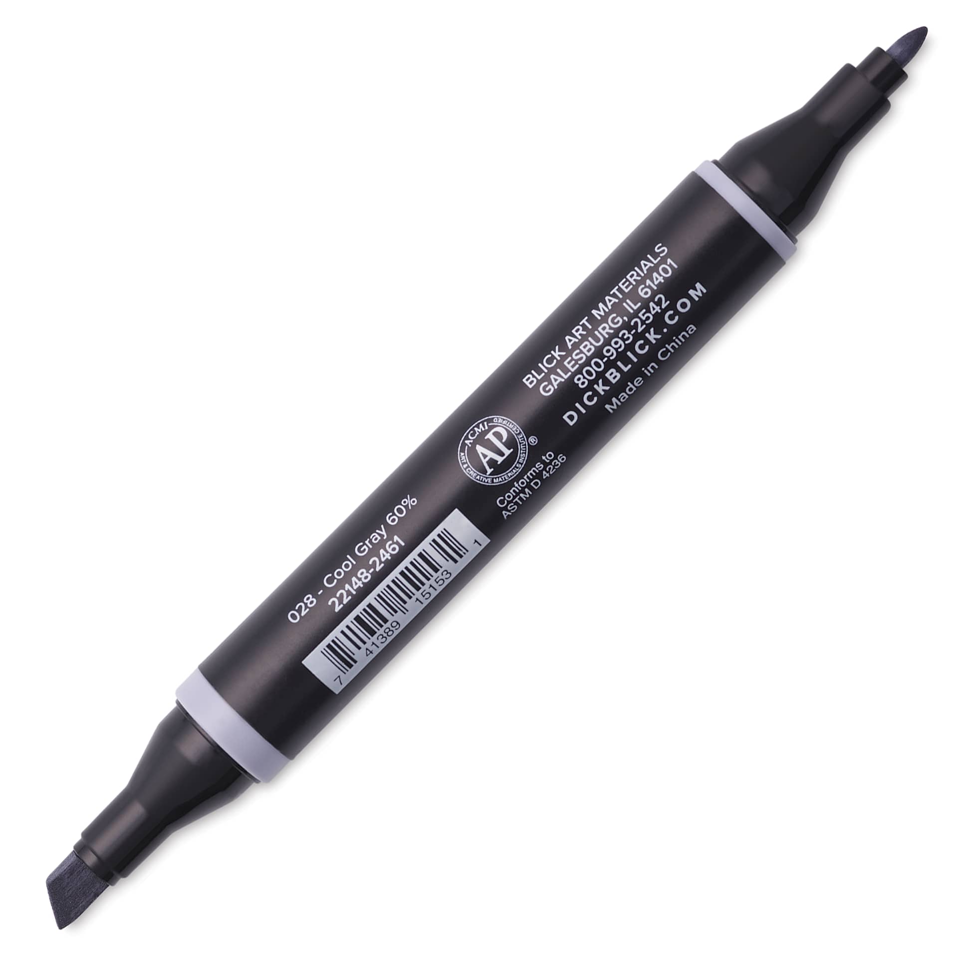 Blick Studio Alcohol Art Marker - 028 Cool Gray 60%, marker with caps off