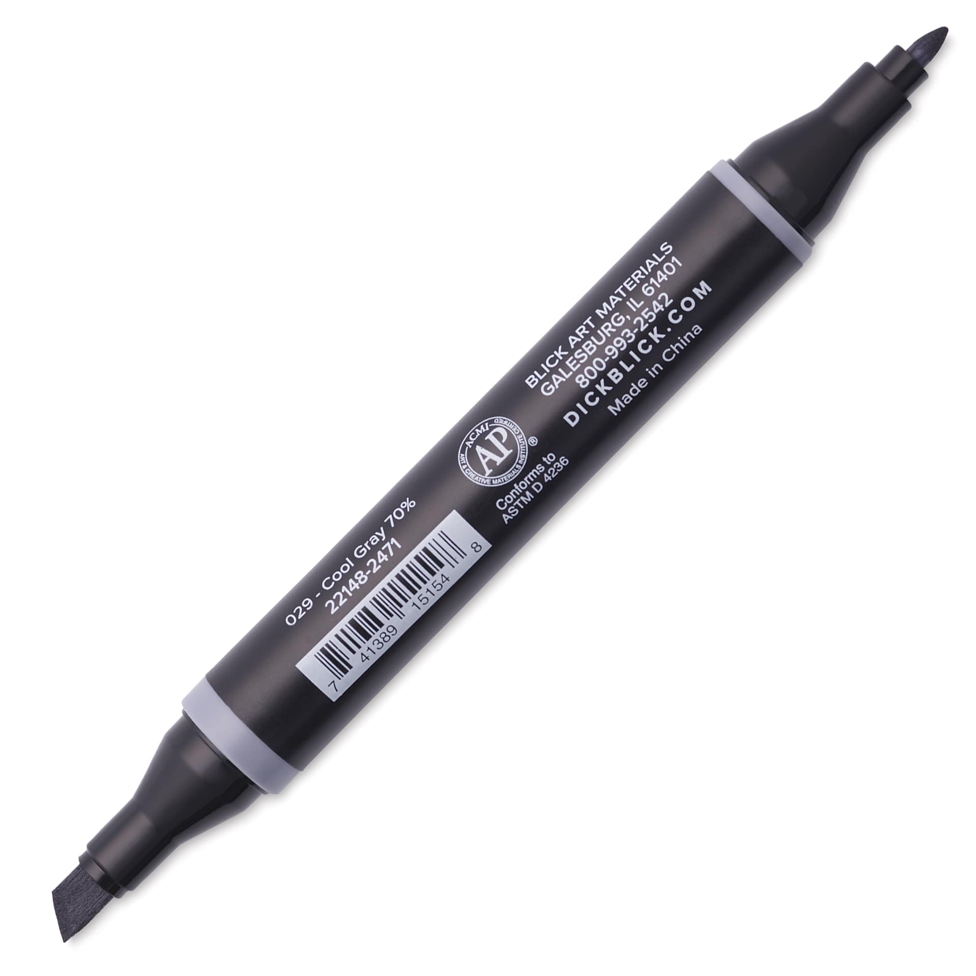 Blick Studio Alcohol Art Marker - 029 Cool Gray 70%, marker with the caps off