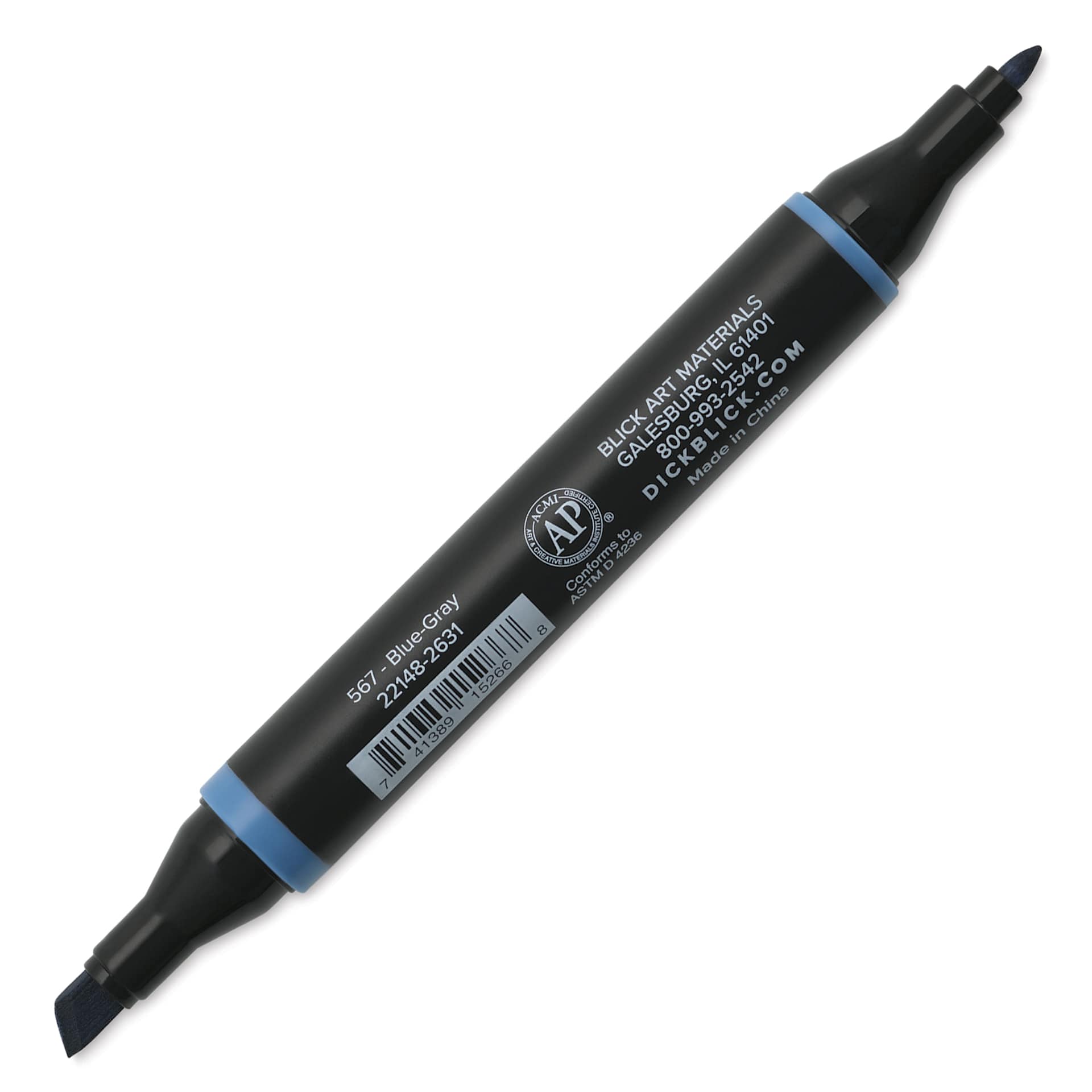 Blick Studio Alcohol Art Marker - 567 Blue Gray, caps off