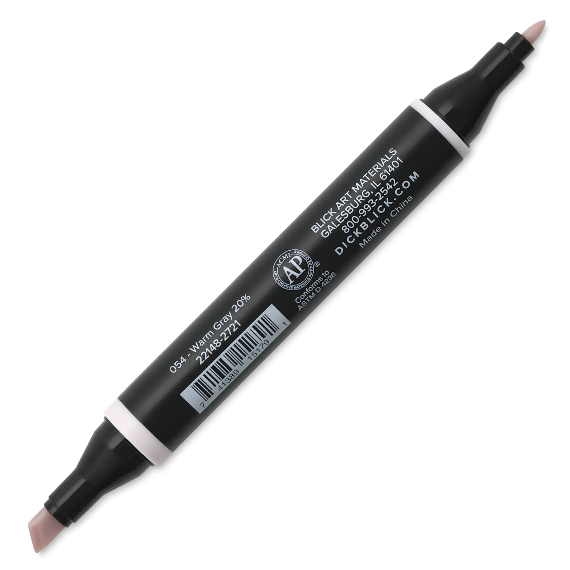 Blick Studio Alcohol Art Marker - 054 Warm Gray 20%, caps onff