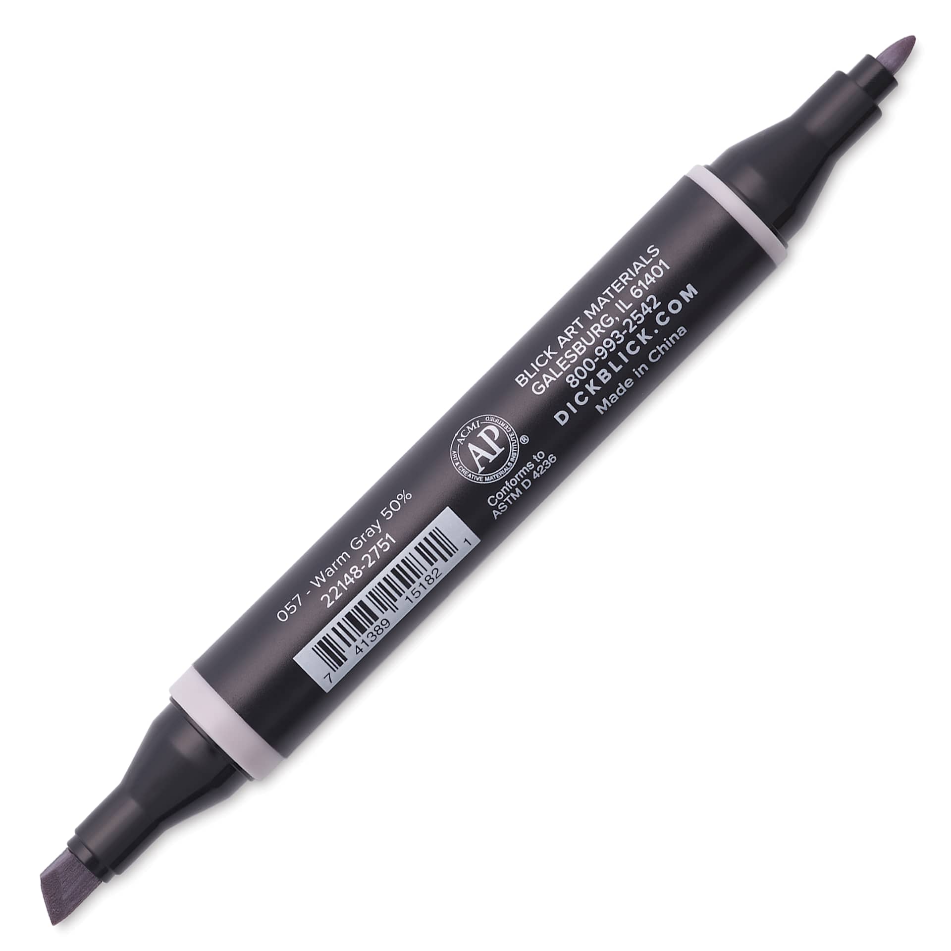 Blick Studio Alcohol Art Marker - 057 Warm Gray 50%, marker with caps off