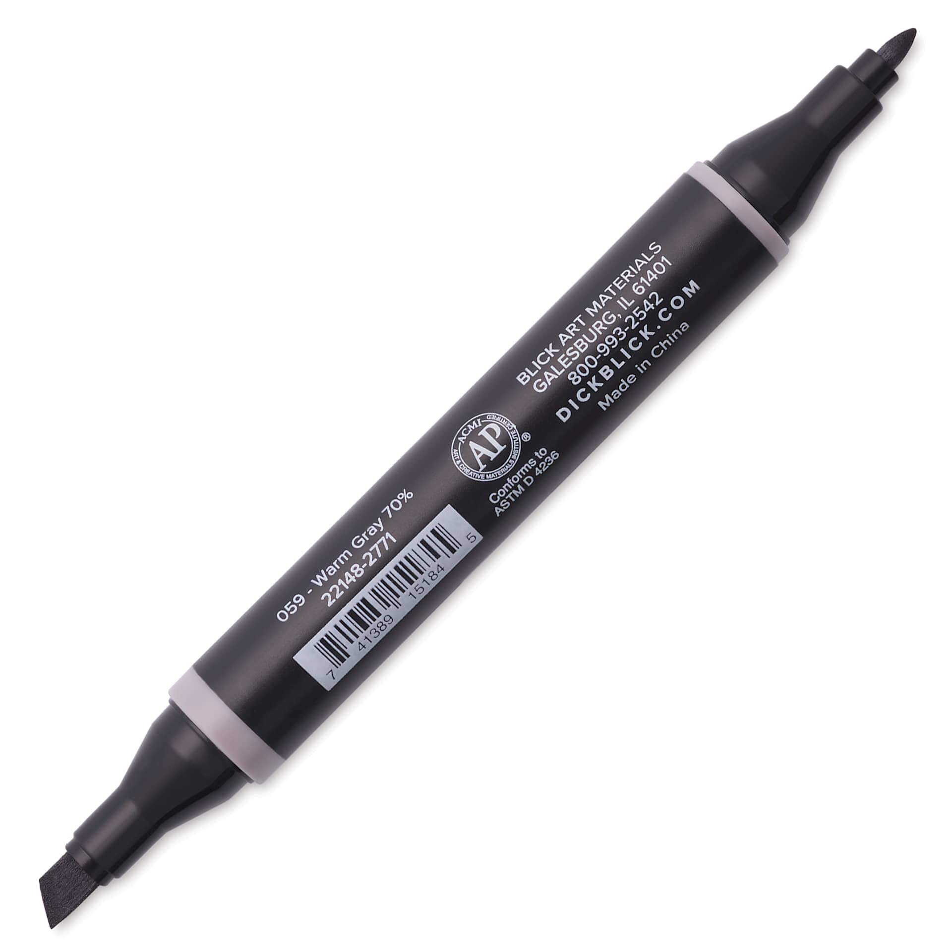 Blick Studio Alcohol Art Marker - 059 Warm Gray 70%, marker with caps off